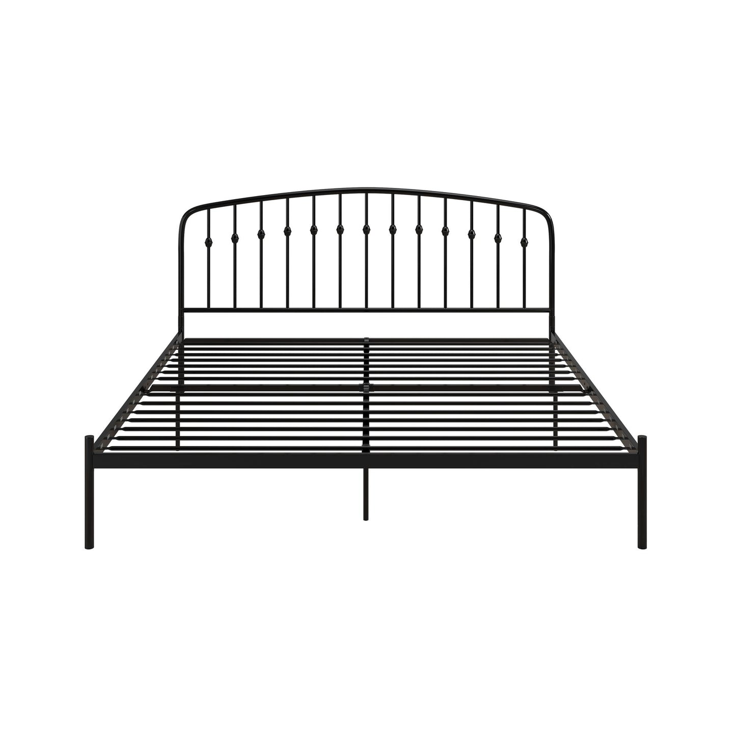 DHP Narla Metal Platform Bed Frame, King, Black - Black - King