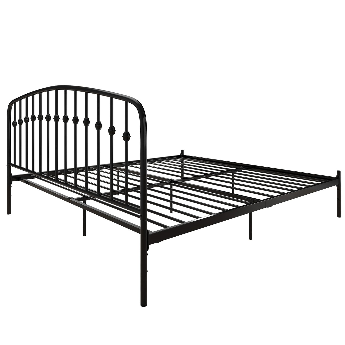 DHP Narla Metal Platform Bed Frame, King, Black - Black - King