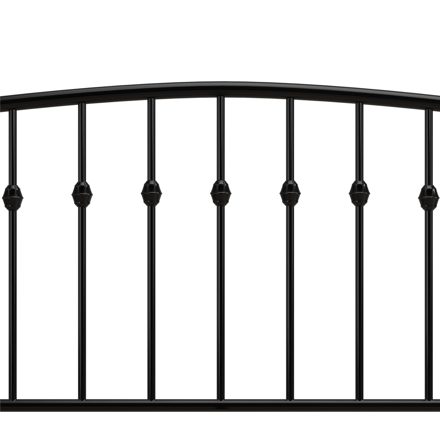 DHP Narla Metal Platform Bed Frame, King, Black - Black - King