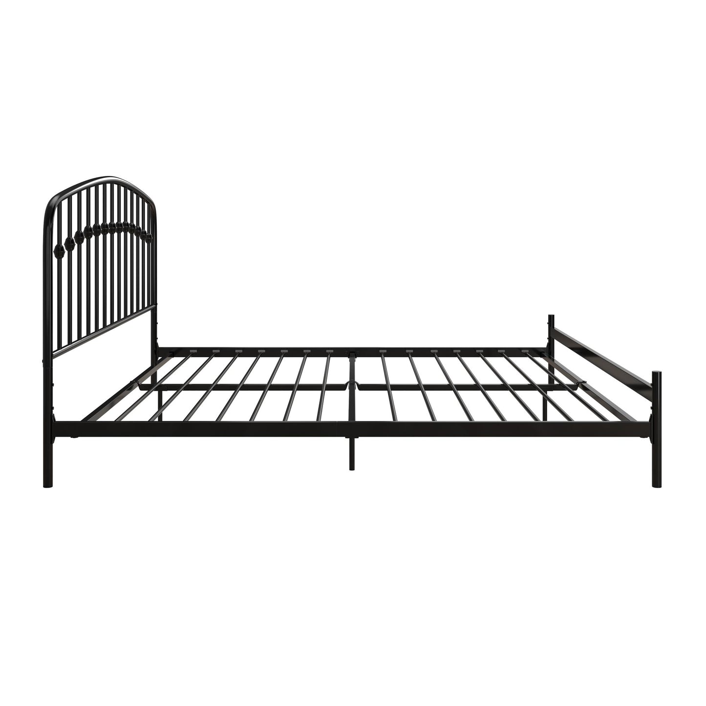 DHP Narla Metal Platform Bed Frame, King, Black - Black - King