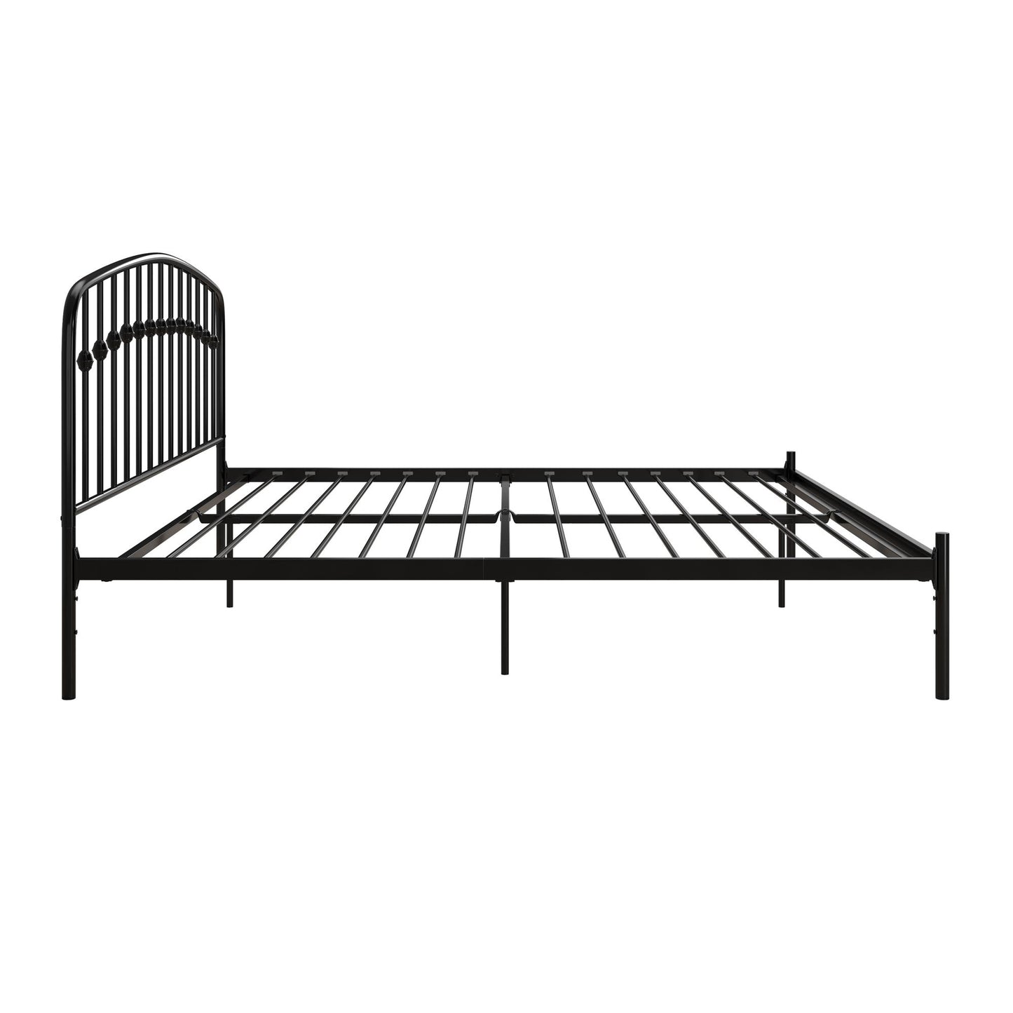 DHP Narla Metal Platform Bed Frame, King, Black - Black - King