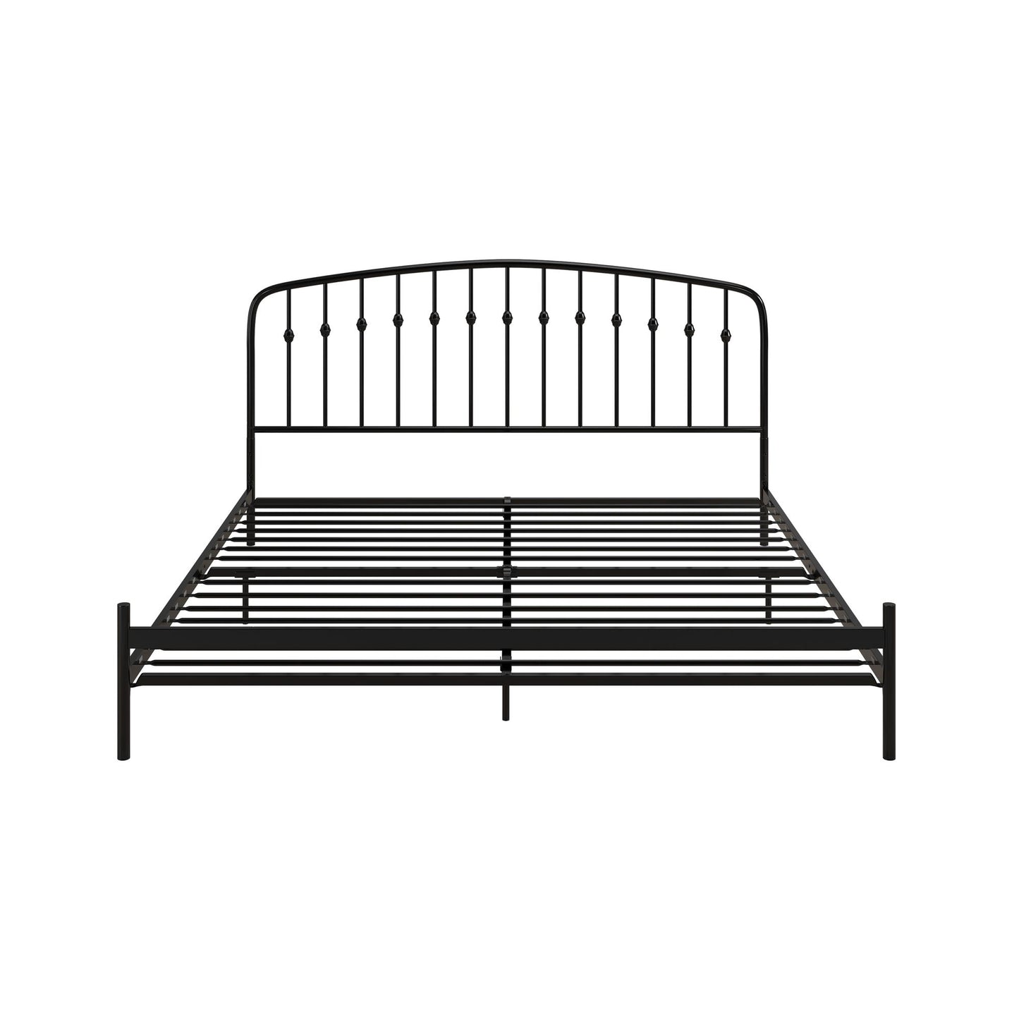 DHP Narla Metal Platform Bed Frame, King, Black - Black - King