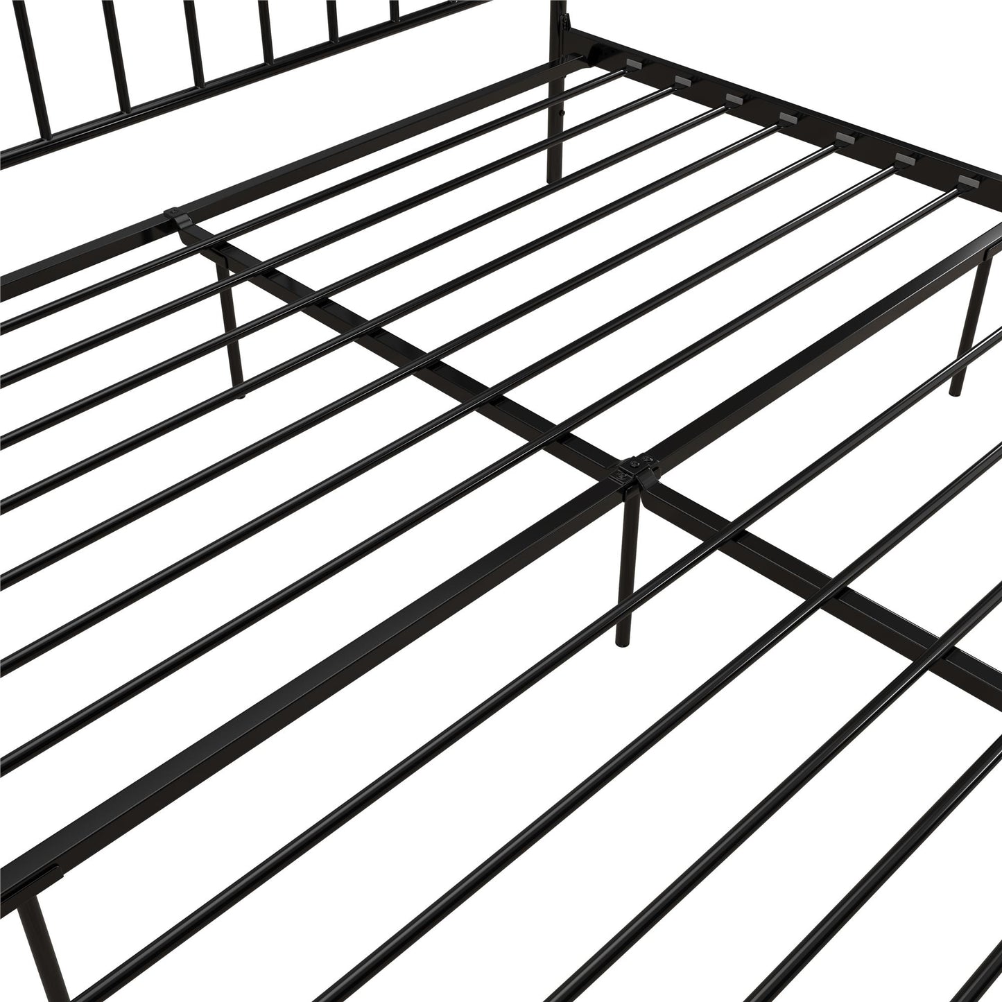 DHP Narla Metal Platform Bed Frame, King, Black - Black - King