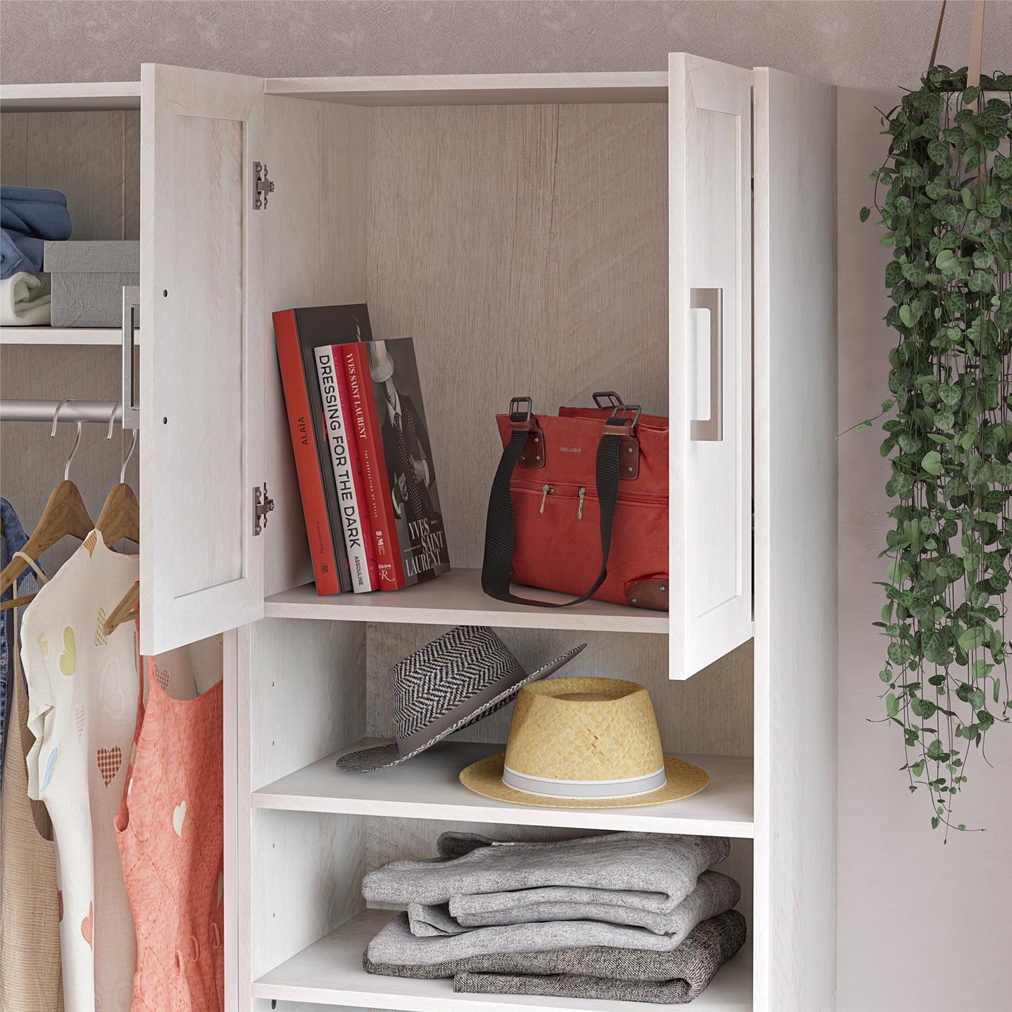 Elba 2 Door 2 Drawer Modular Closest Unit - Ivory Oak