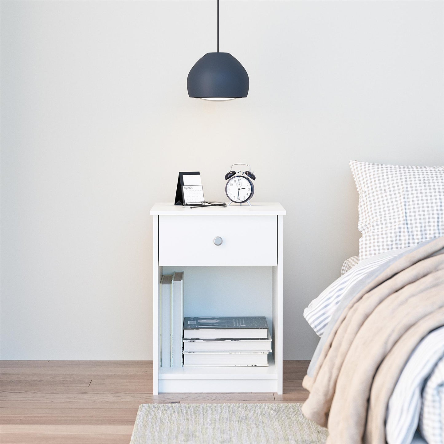 Ellwyn Nightstand with Drawer - White