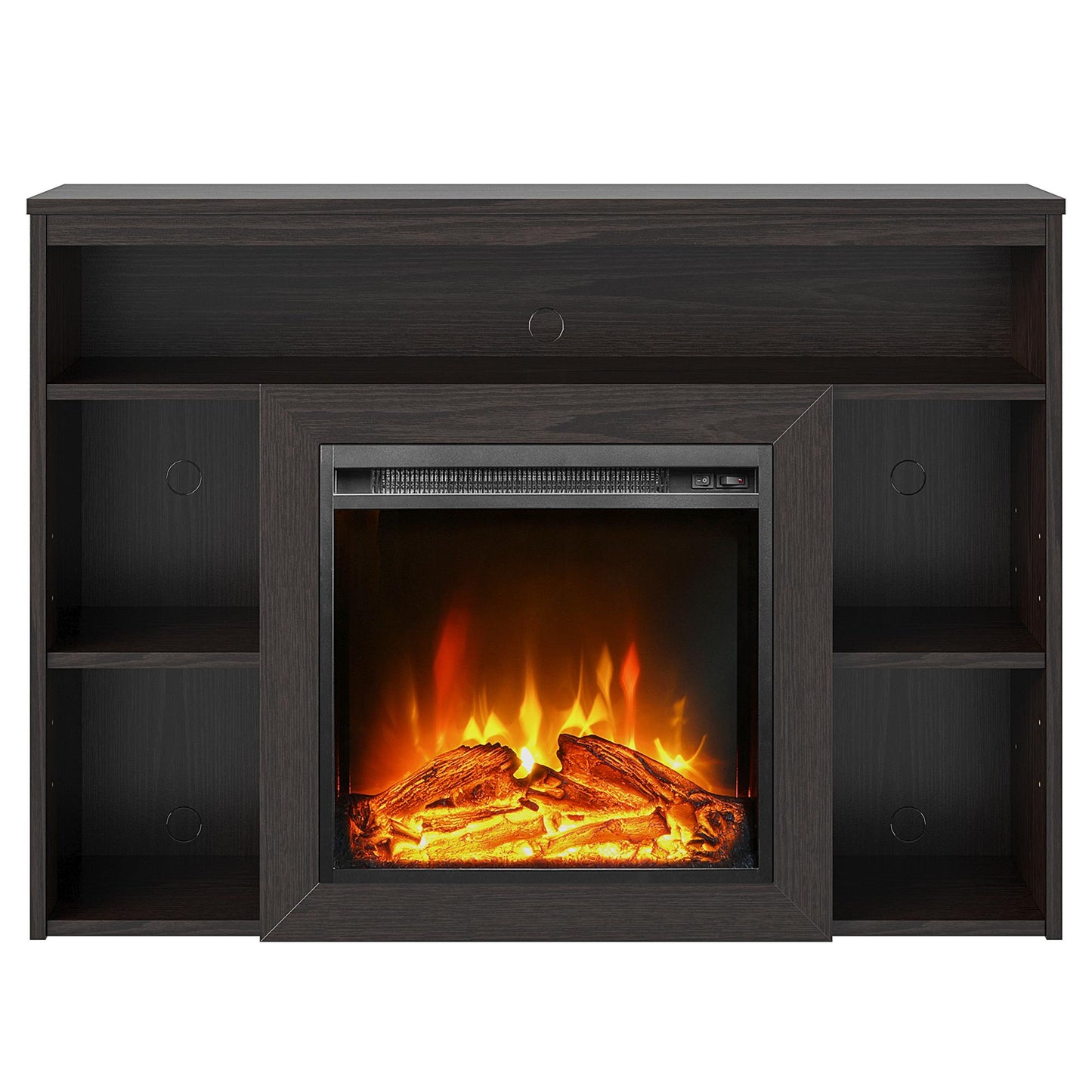 Alwick Mantel with Electric Fireplace - Espresso