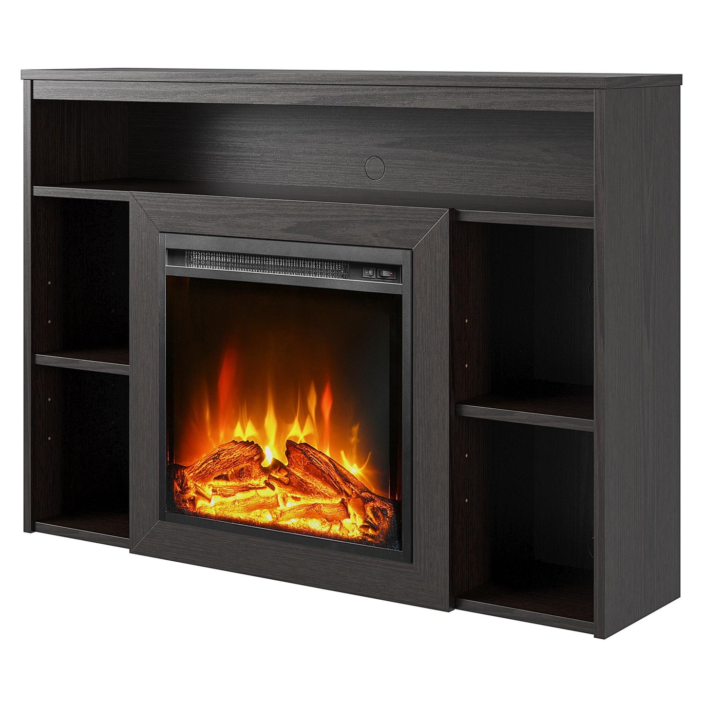 Alwick Mantel with Electric Fireplace - Espresso