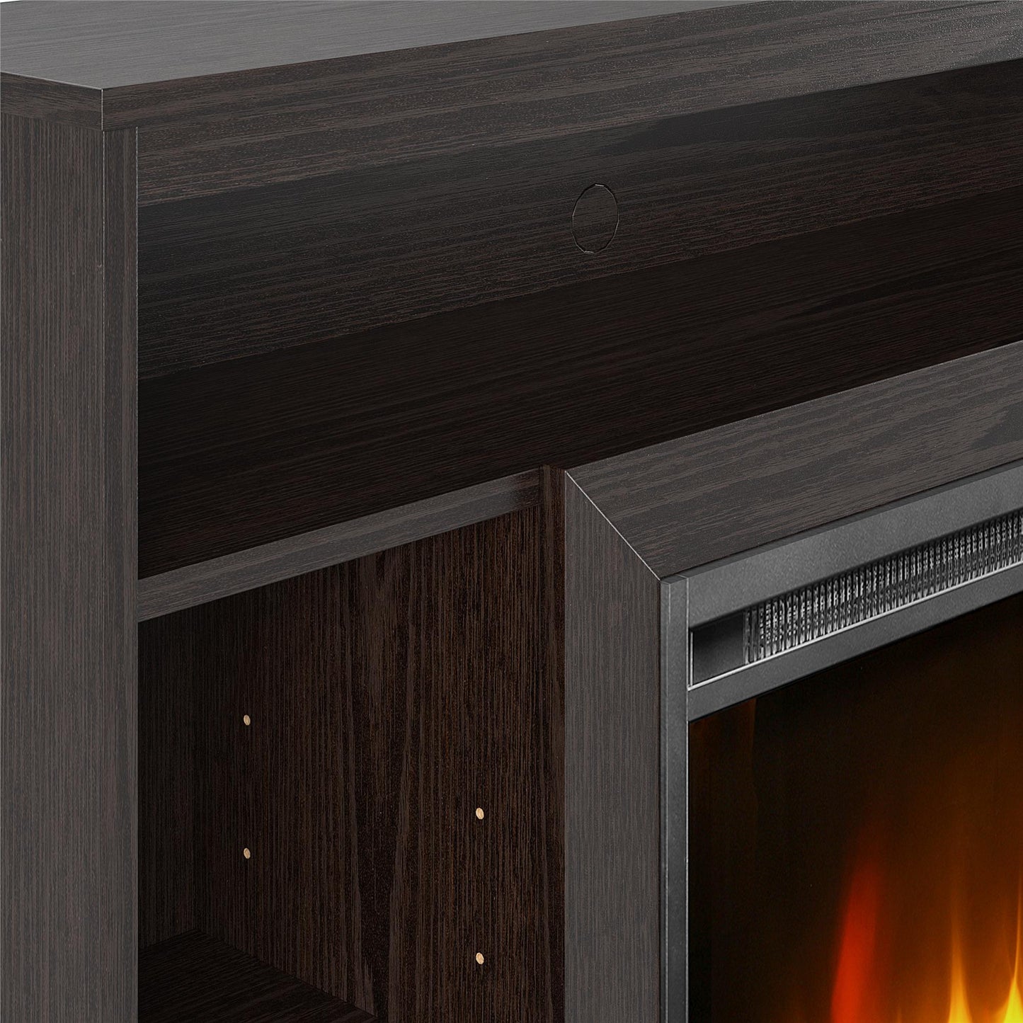 Alwick Mantel with Electric Fireplace - Espresso
