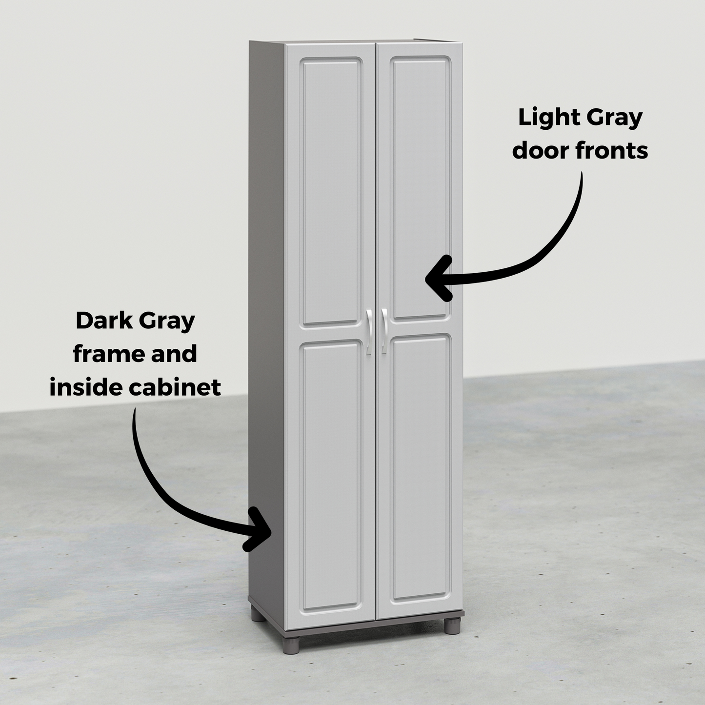 Kendall 24 Inch Multipurpose Storage Cabinet - Gray