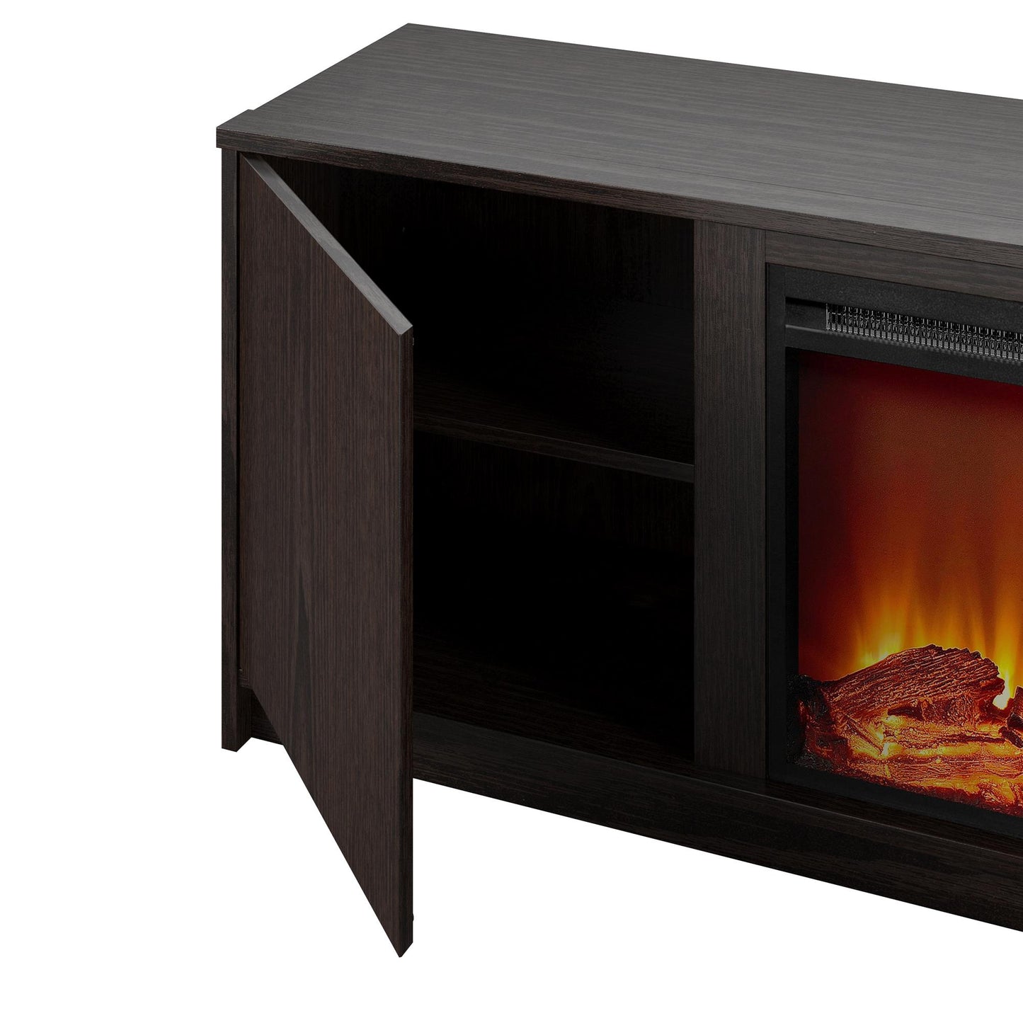 Bartow Electric Fireplace TV Stand - Espresso