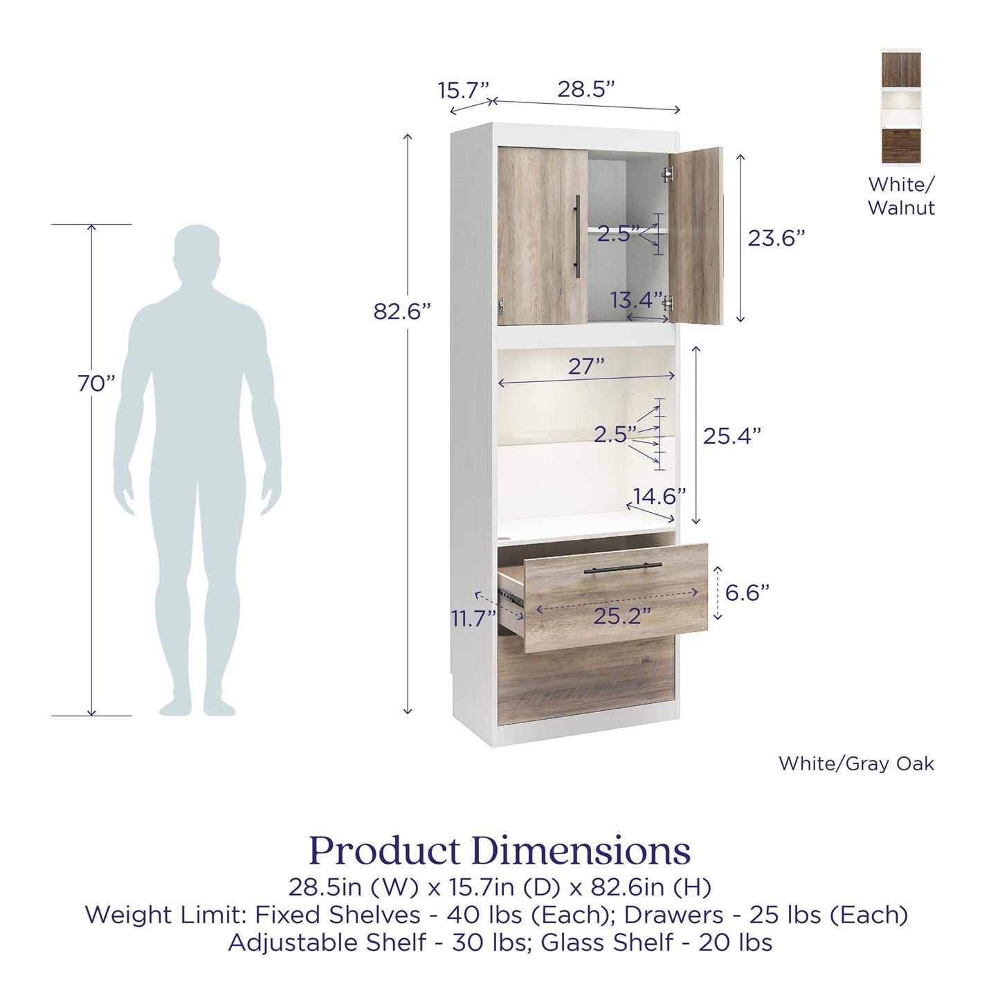 Single Side Cabinet Glass Shelf LED Lighting - Ironwood