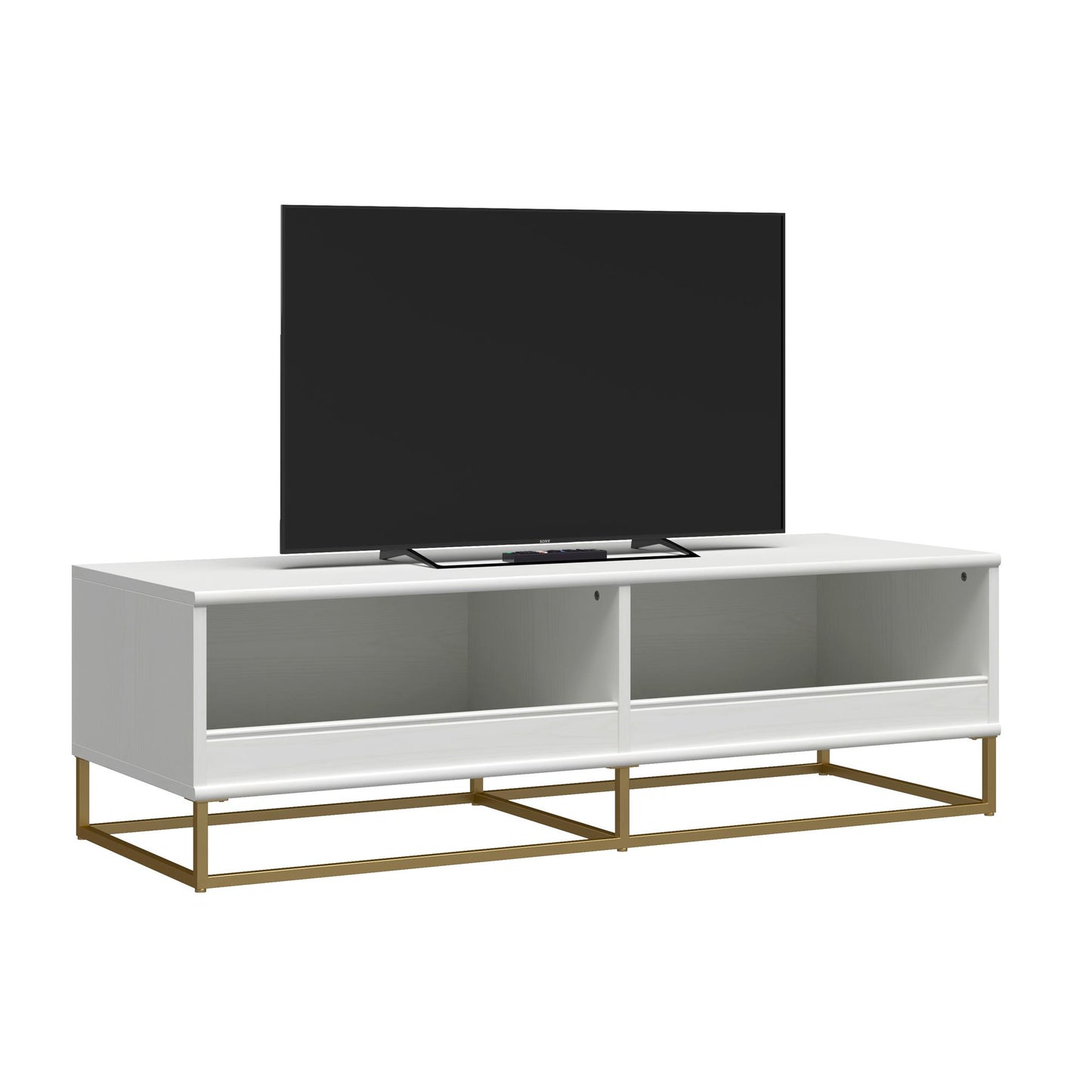 Charlie Kids TV Stand with Open Storage for TVs up to 60in - White