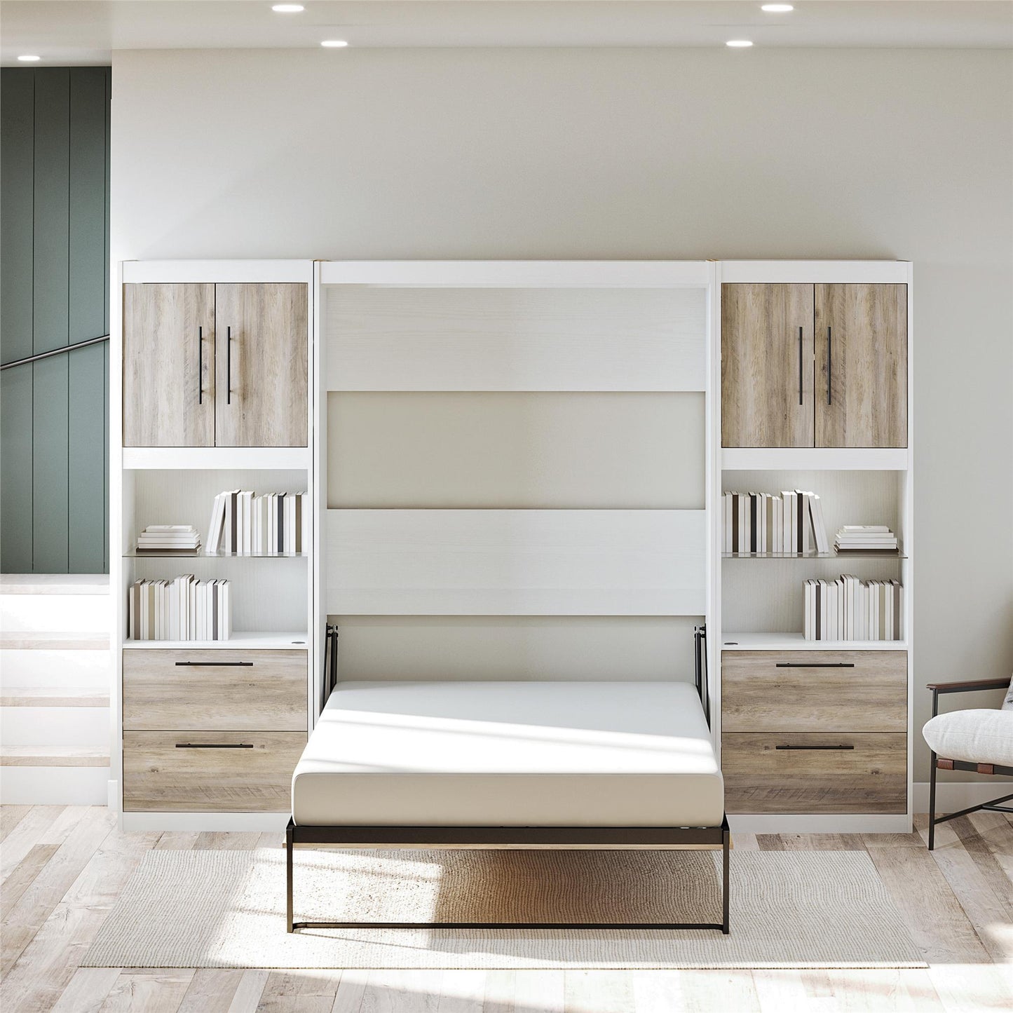 Single Side Cabinet Glass Shelf LED Lighting - Ironwood