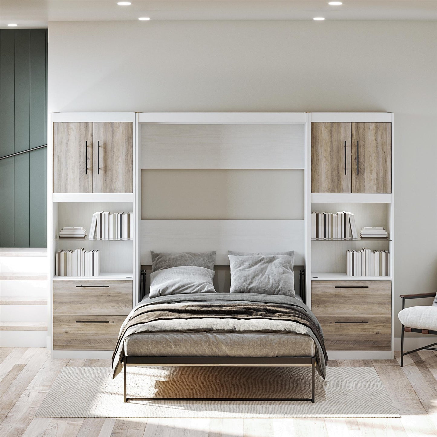 Single Side Cabinet Glass Shelf LED Lighting - Ironwood