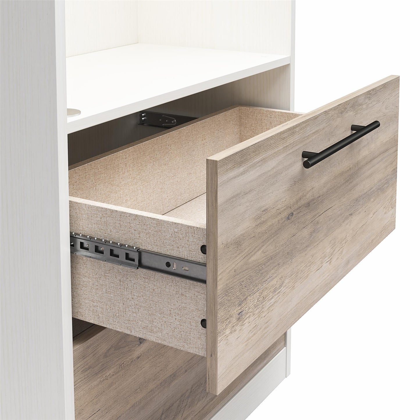 Single Side Cabinet Glass Shelf LED Lighting - Ironwood
