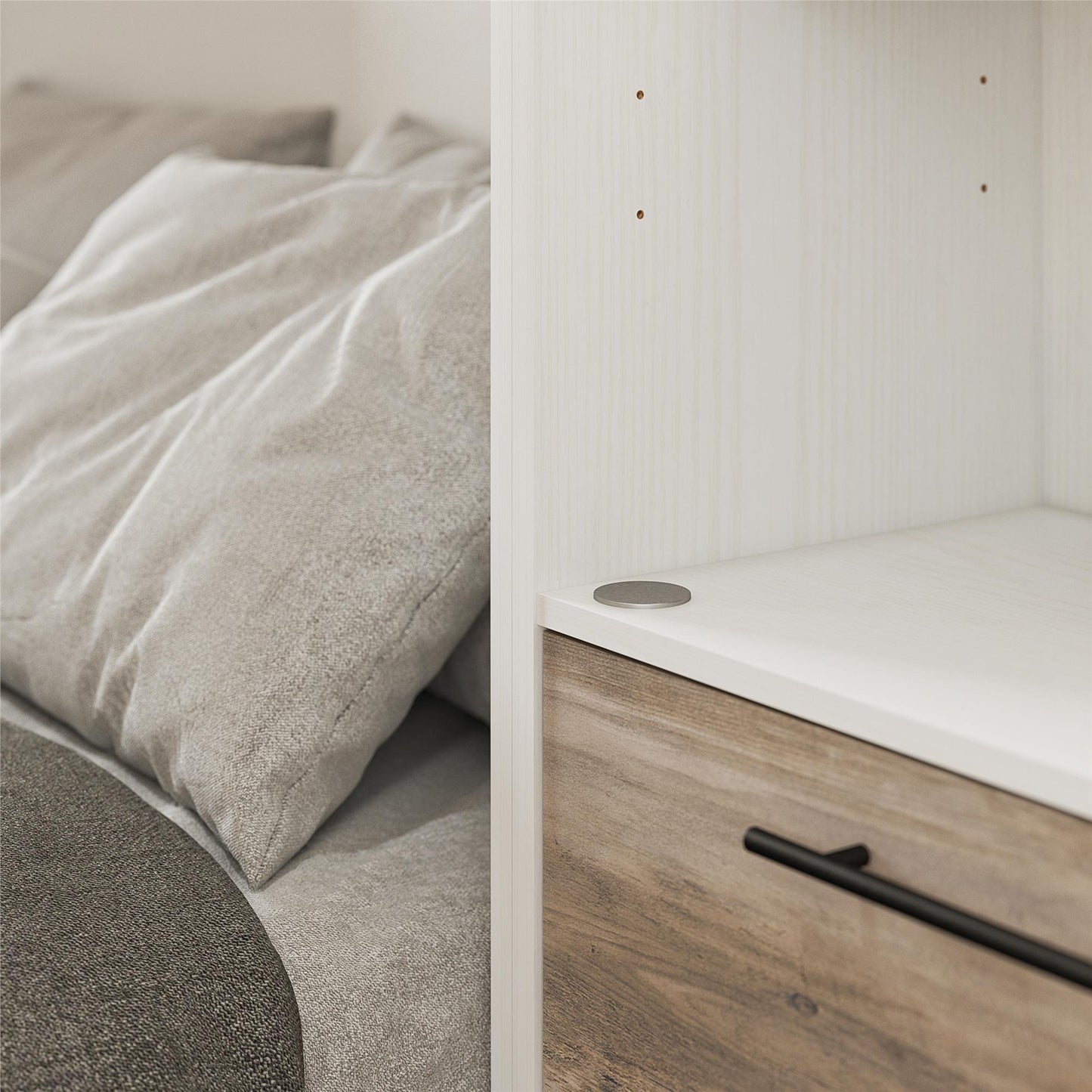 Single Side Cabinet Glass Shelf LED Lighting - Ironwood