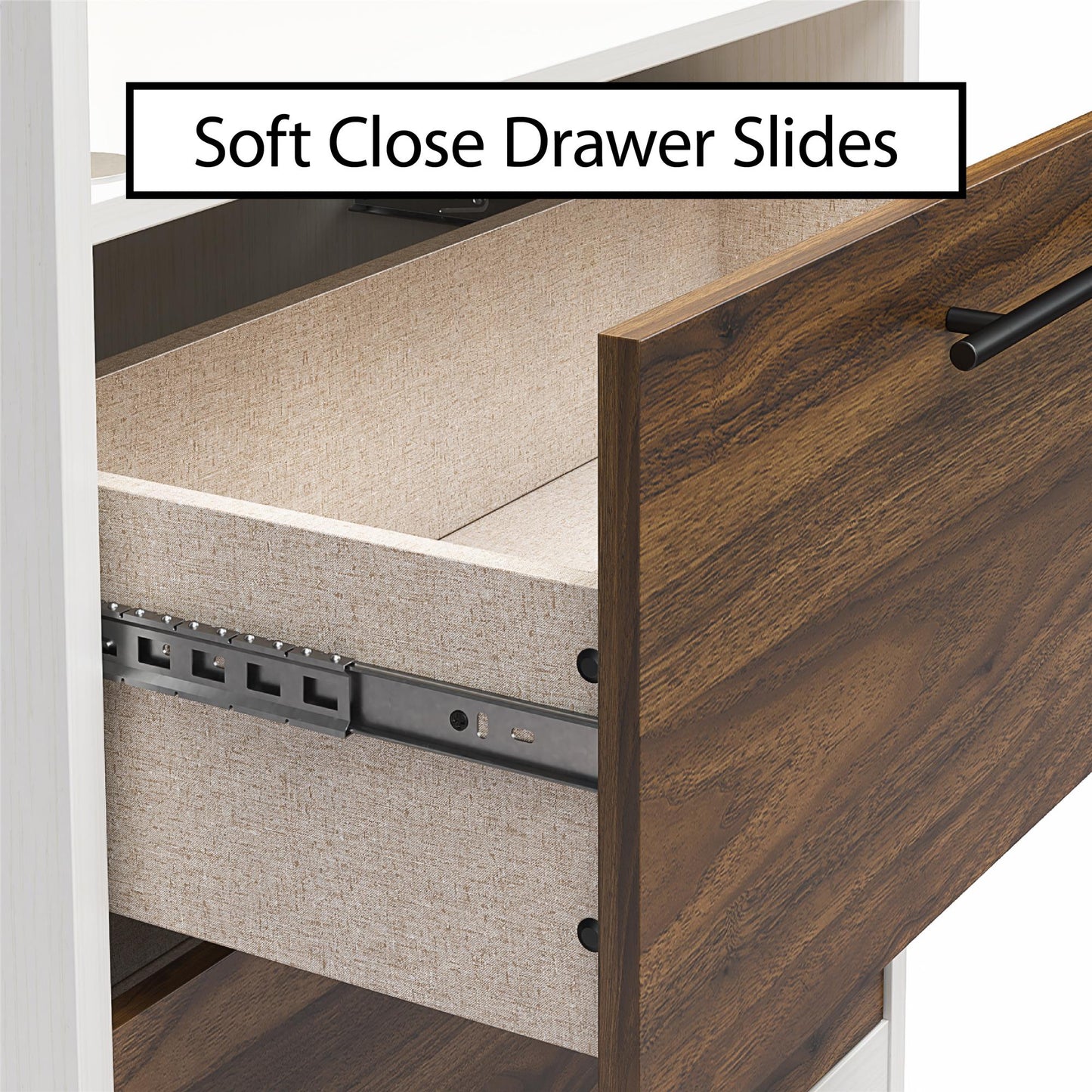Single Side Cabinet Glass Shelf LED Lighting - Ironwood
