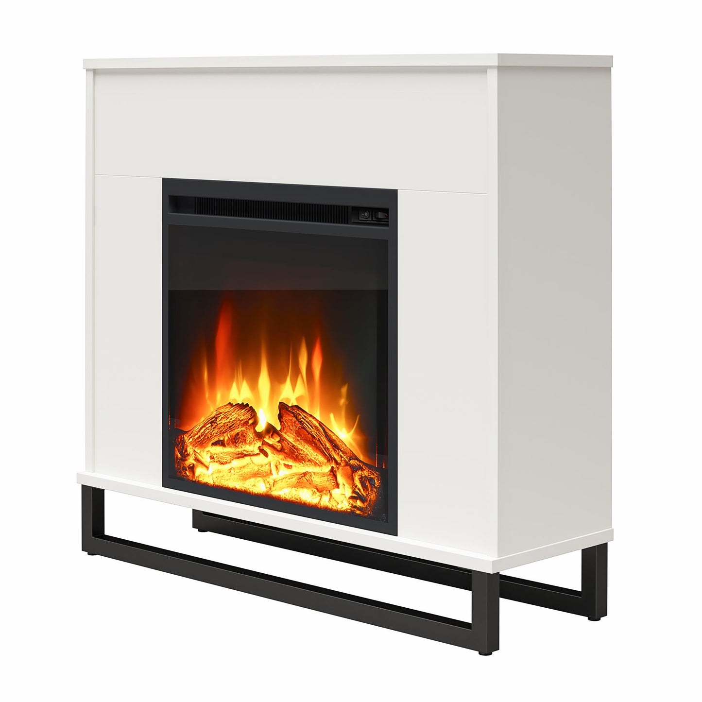 Ratcliff Electric Fireplace Mantel - White