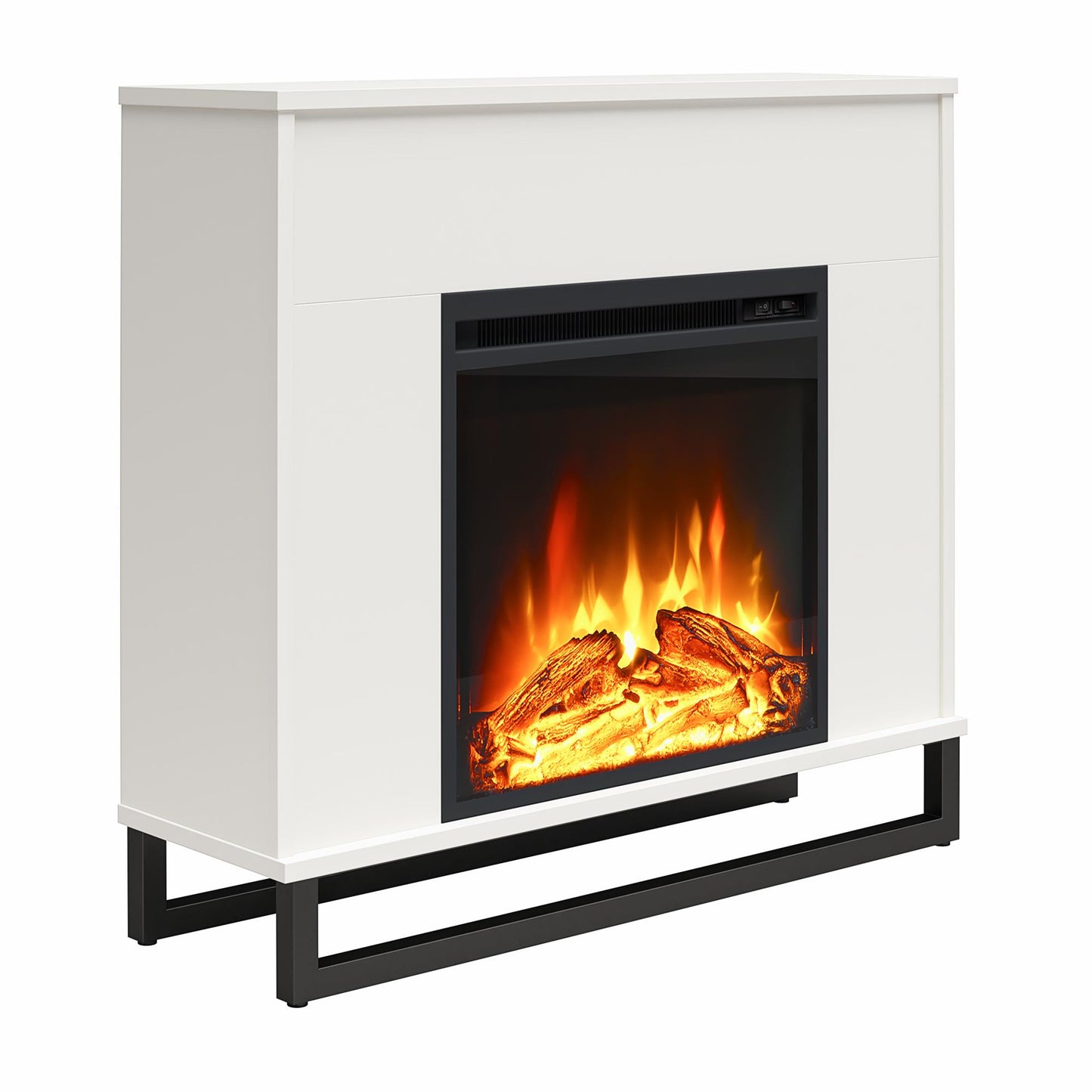 Ratcliff Electric Fireplace Mantel - White