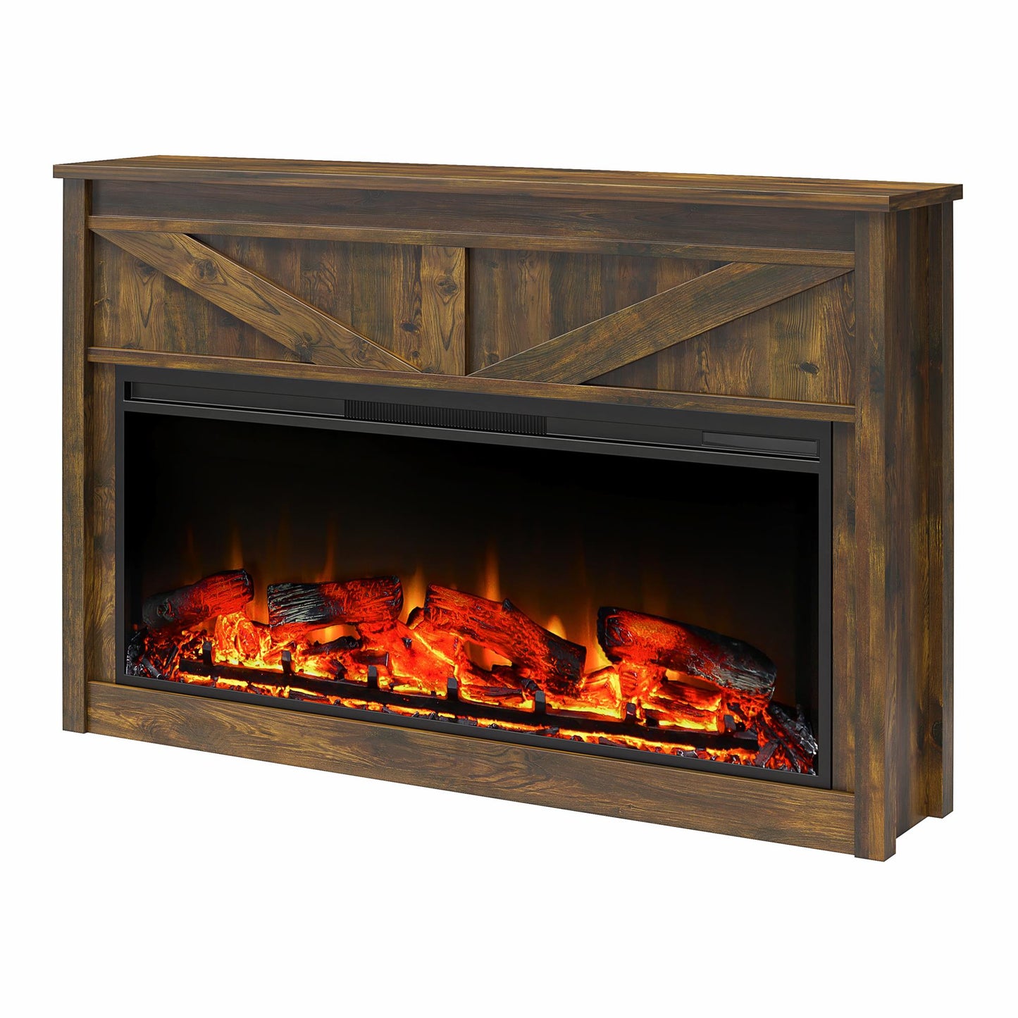 Farmington Mantel with Fireplace - Century Barn Pine