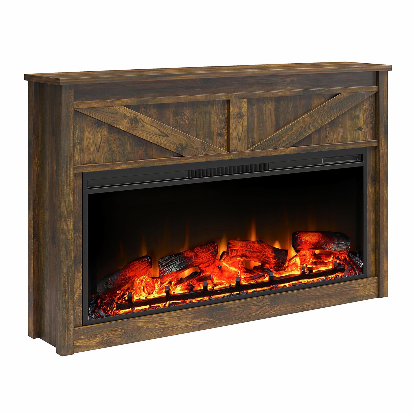 Farmington Mantel with Fireplace - Century Barn Pine