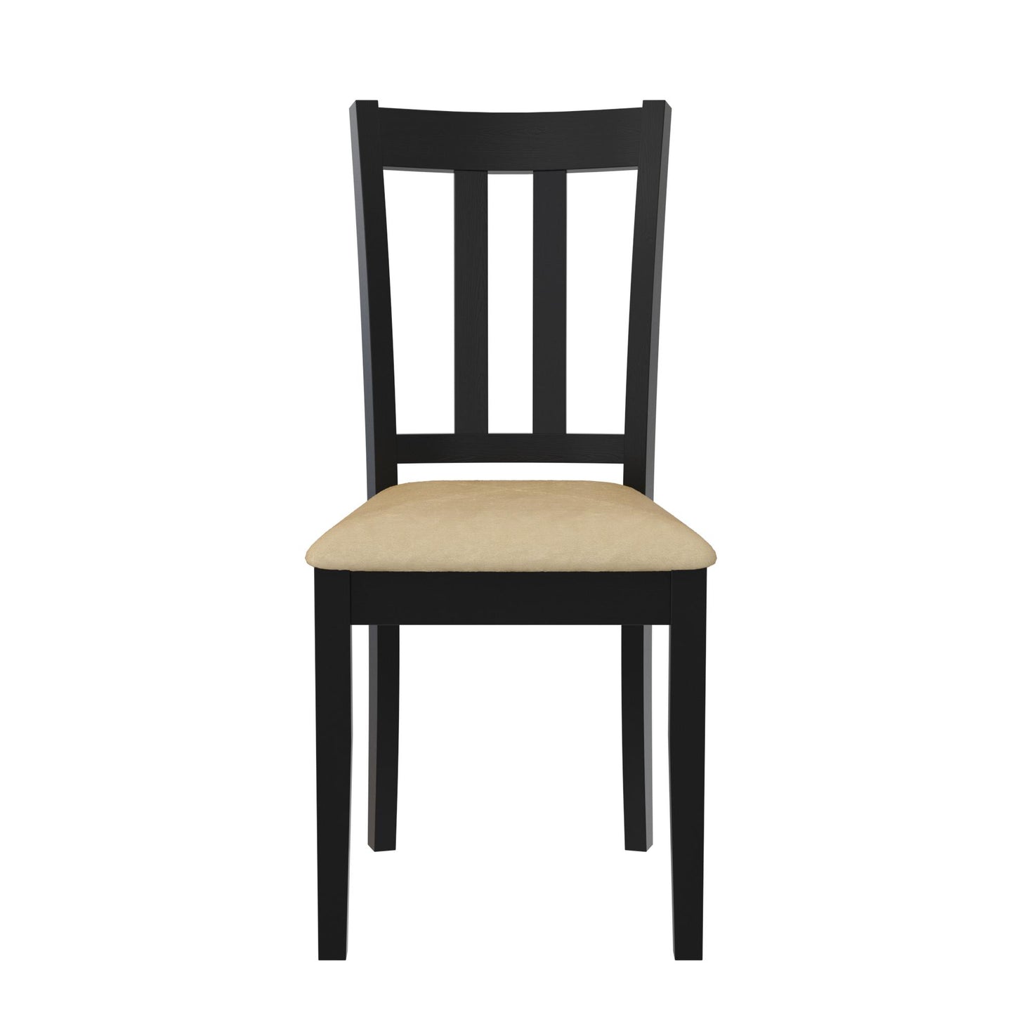 Redmond 5 Piece Traditional Dining Set with Table and 4 Chairs - Black / Beige
