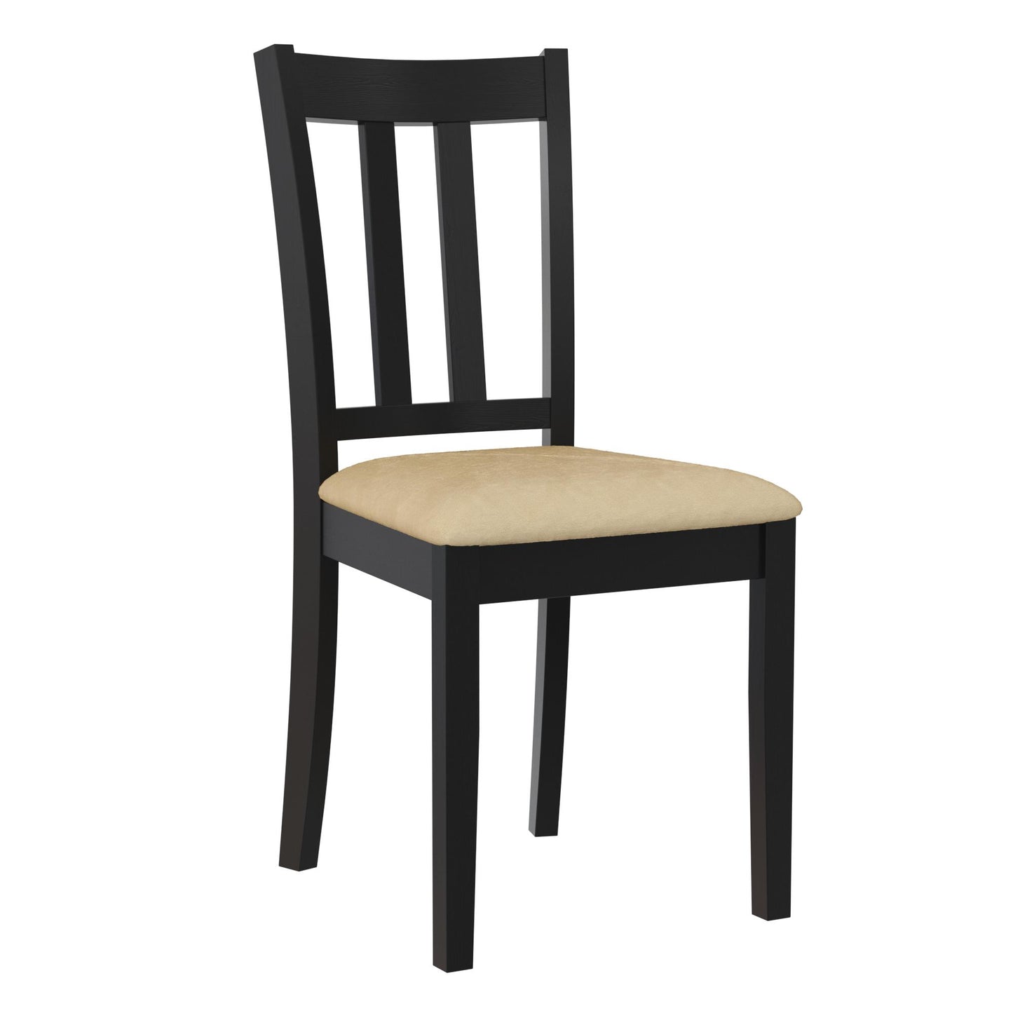 Redmond 5 Piece Traditional Dining Set with Table and 4 Chairs - Black / Beige