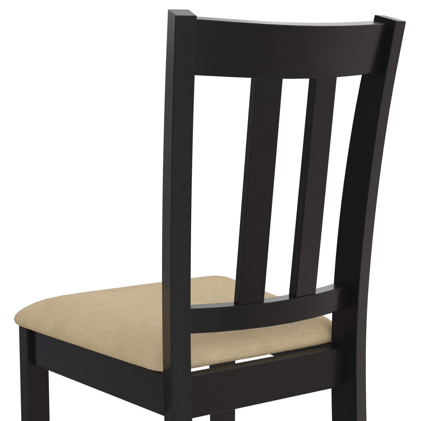 Redmond 5 Piece Traditional Dining Set with Table and 4 Chairs - Black / Beige