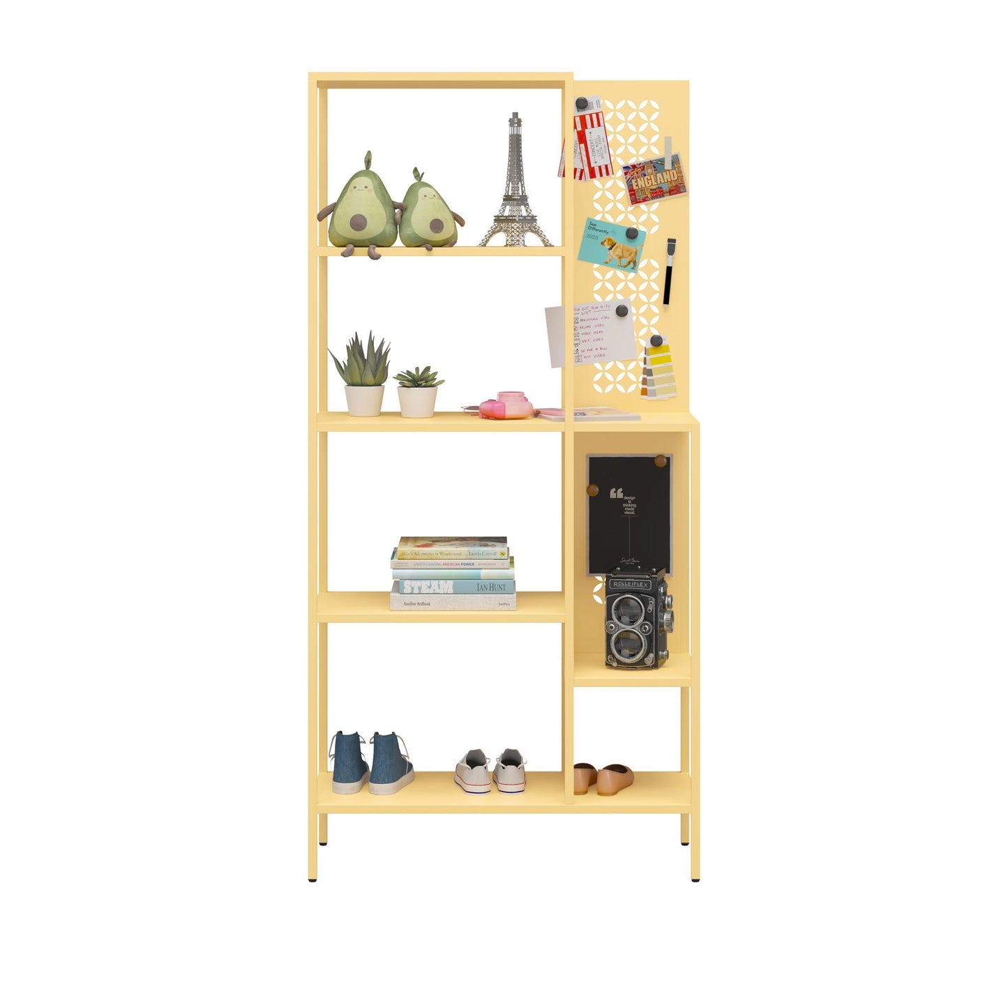 Annie Retro Bookcase - Sunlight Yellow