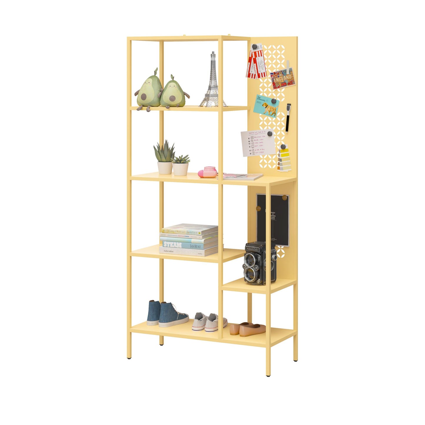 Annie Retro Bookcase - Sunlight Yellow