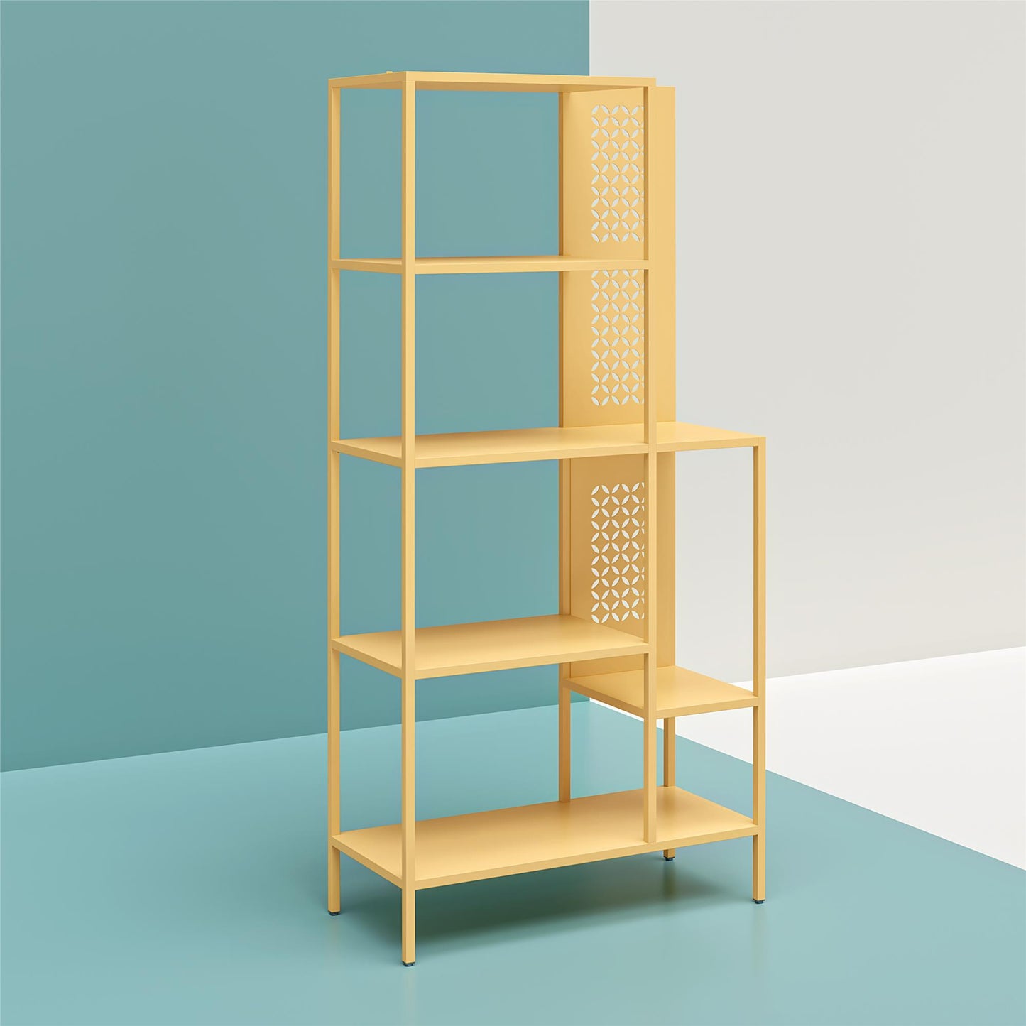 Annie Retro Bookcase - Sunlight Yellow