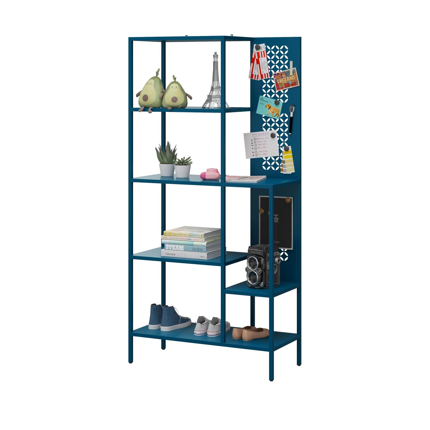 Annie Retro Bookcase - Moroccan Blue