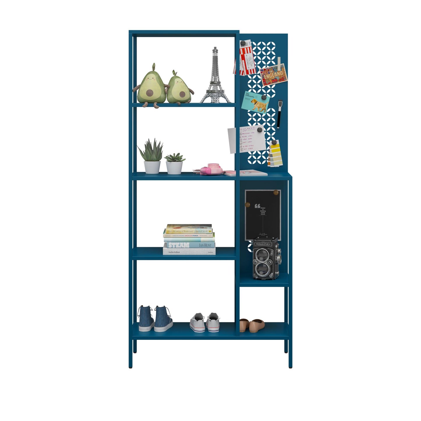 Annie Retro Bookcase - Moroccan Blue