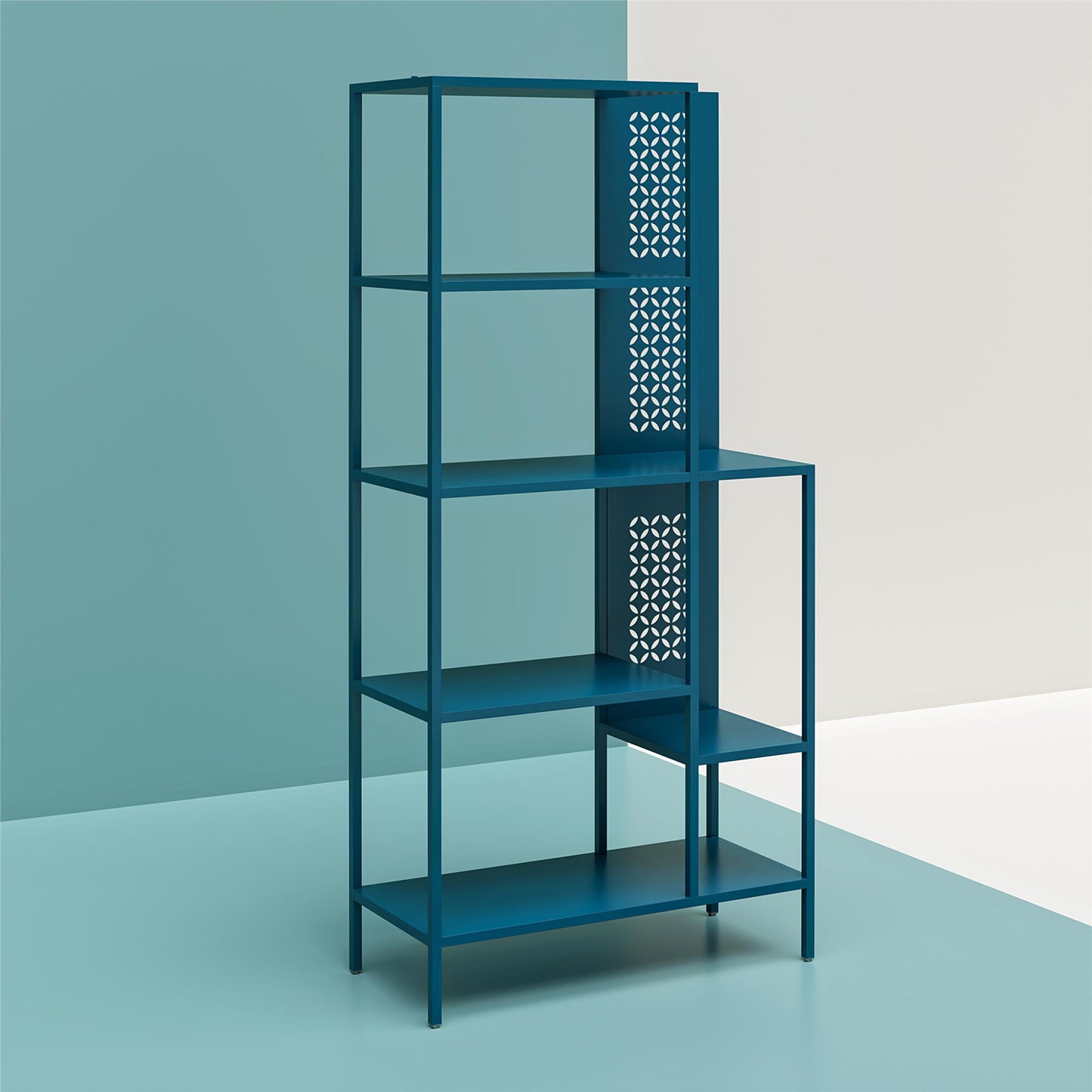 Annie Retro Bookcase - Moroccan Blue