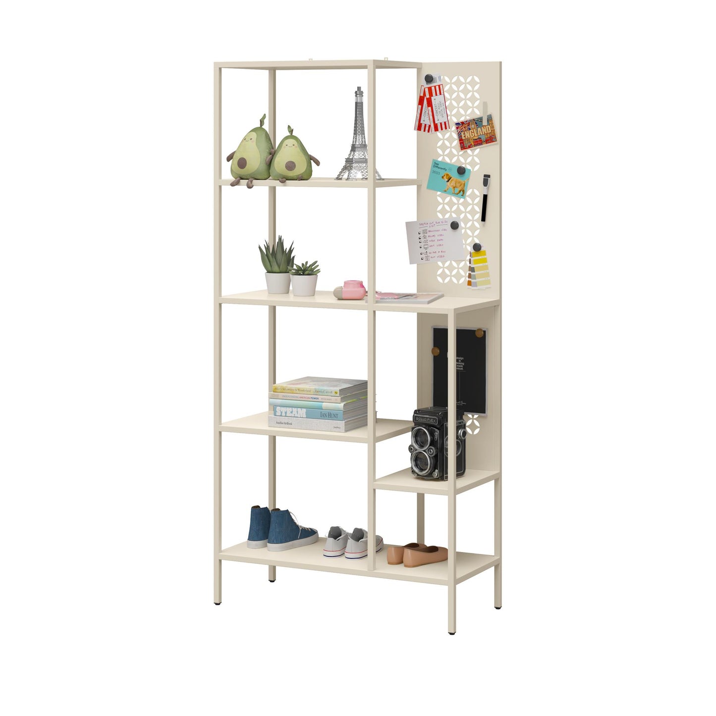 Annie Retro Bookcase - Parchment