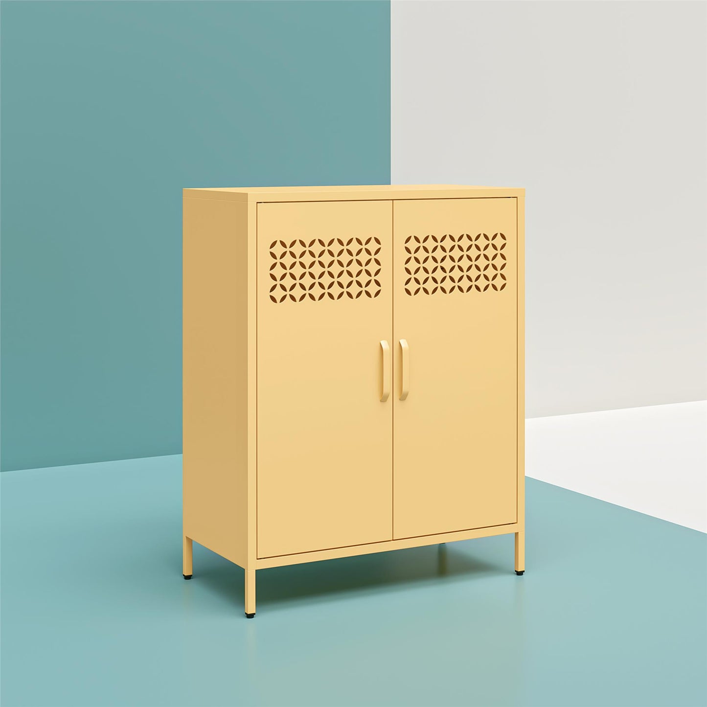 Annie Retro Short 2 Door Cabinet - N/A