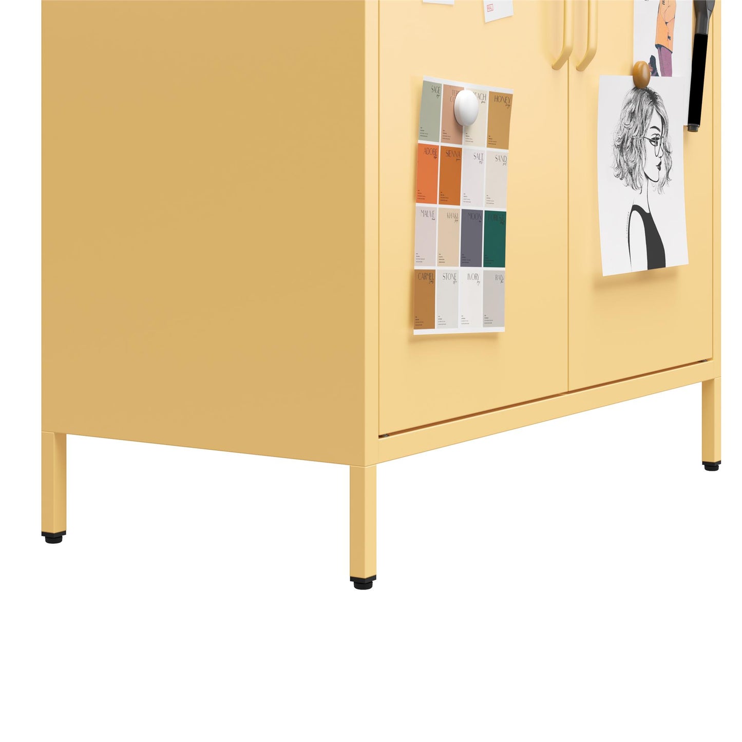 Annie Retro Short 2 Door Cabinet - N/A