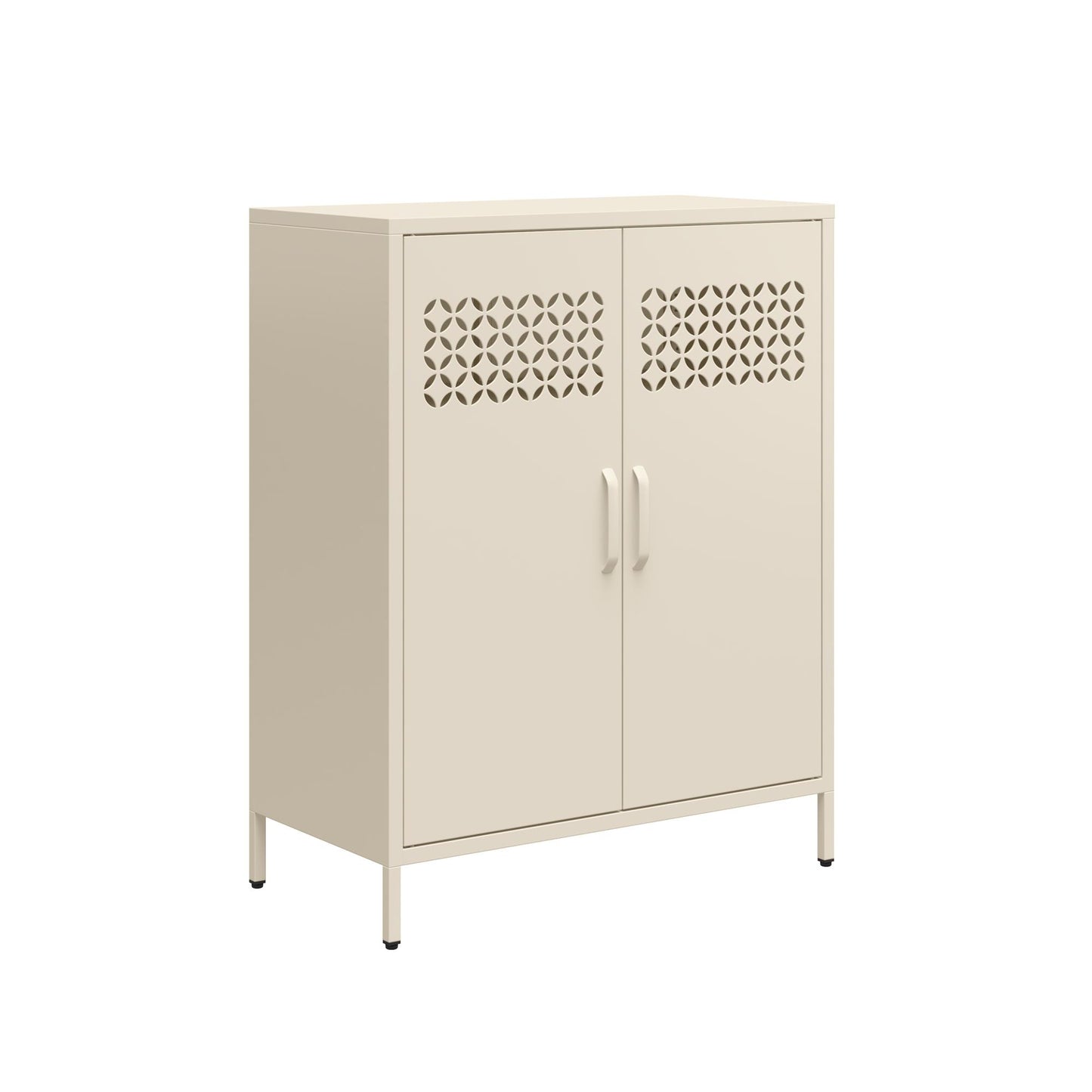 Annie Retro Short 2 Door Cabinet - Parchment