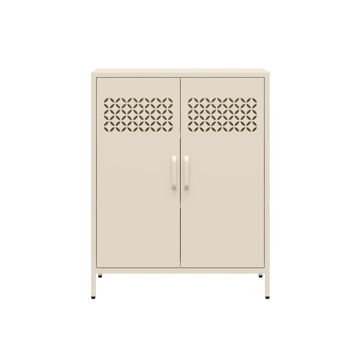 Annie Retro Short 2 Door Cabinet - Parchment
