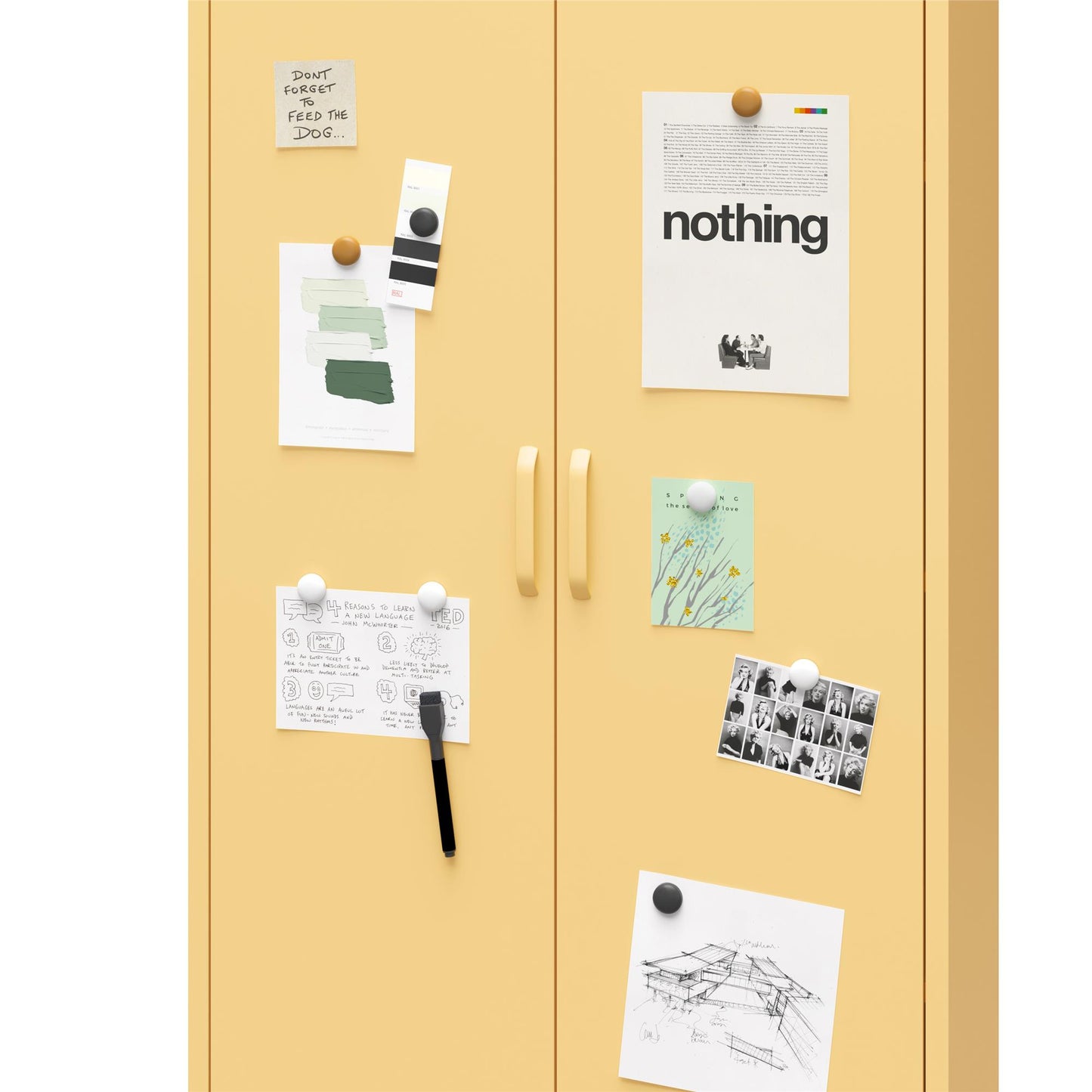 Annie Retro Tall 2 Door Cabinet - N/A