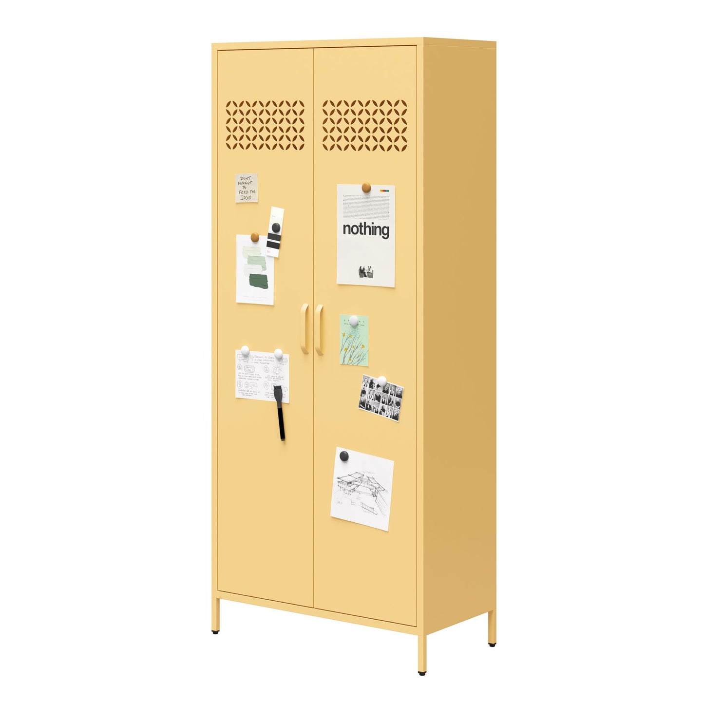 Annie Retro Tall 2 Door Cabinet - N/A