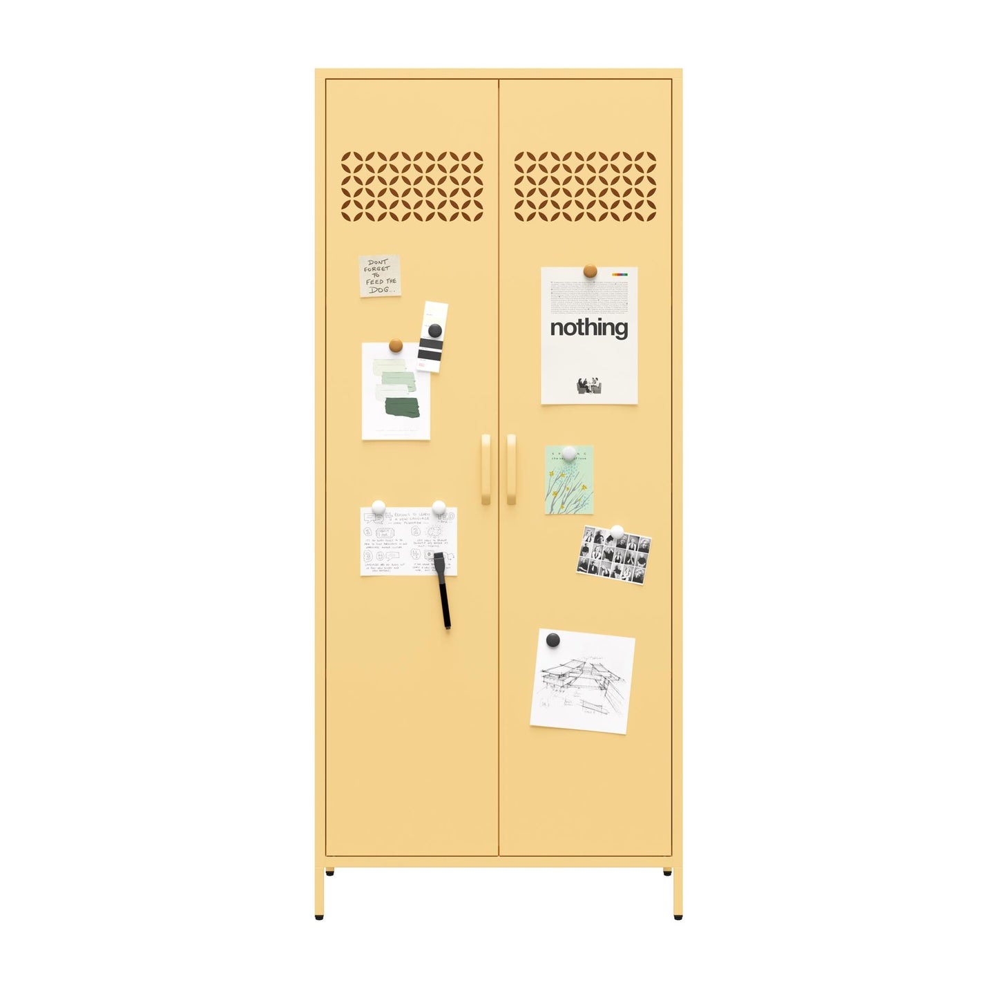 Annie Retro Tall 2 Door Cabinet - N/A
