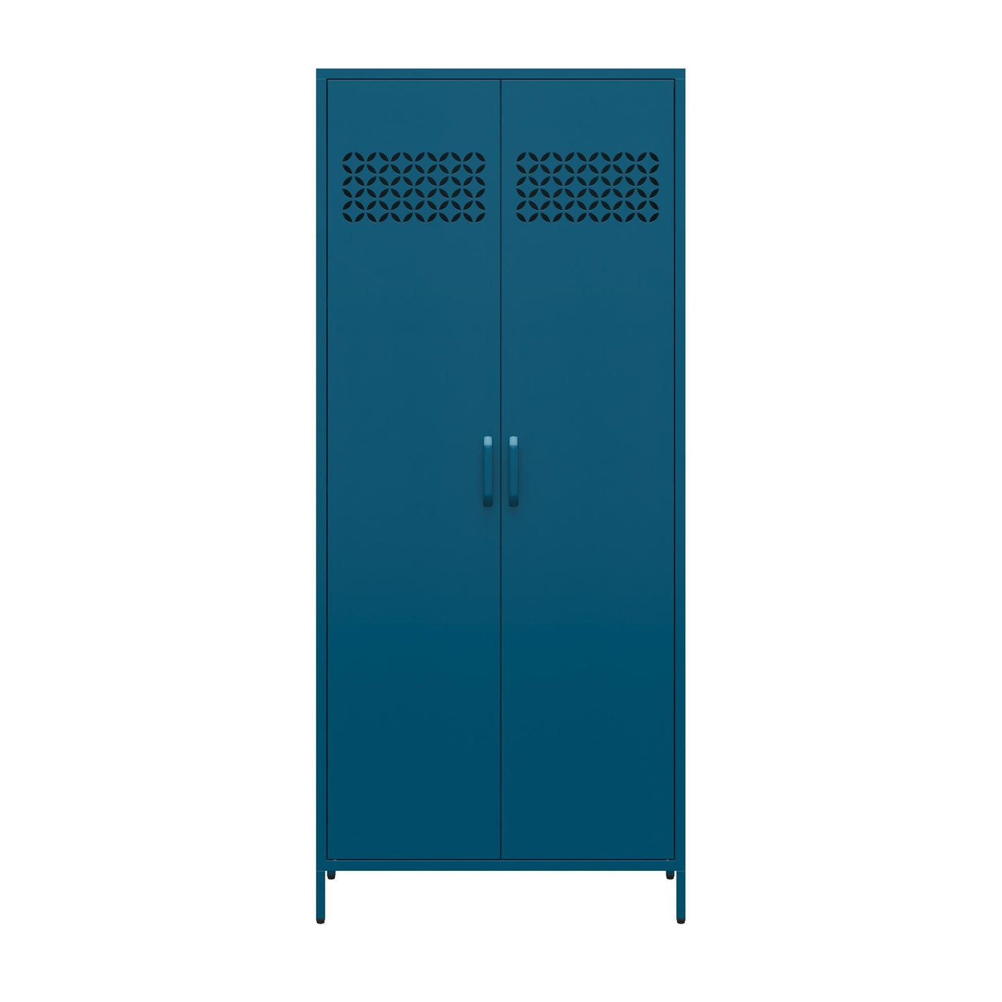 Annie Retro Tall 2 Door Cabinet - Moroccan Blue