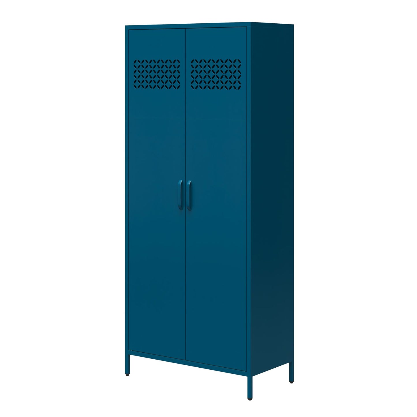 Annie Retro Tall 2 Door Cabinet - Moroccan Blue