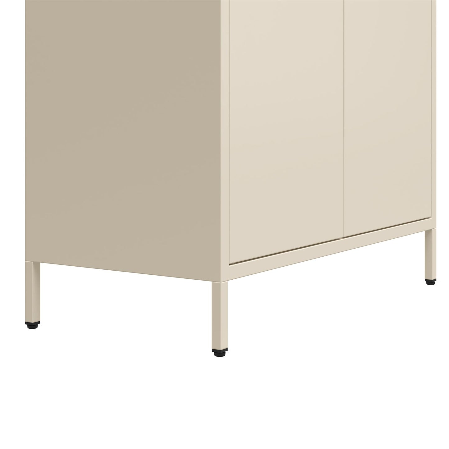 Annie Retro Tall 2 Door Cabinet - Parchment