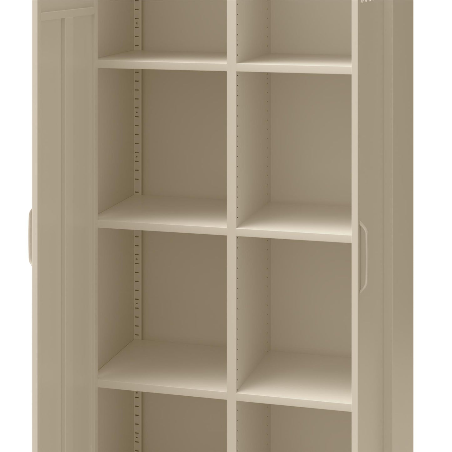 Annie Retro Tall 2 Door Cabinet - Parchment