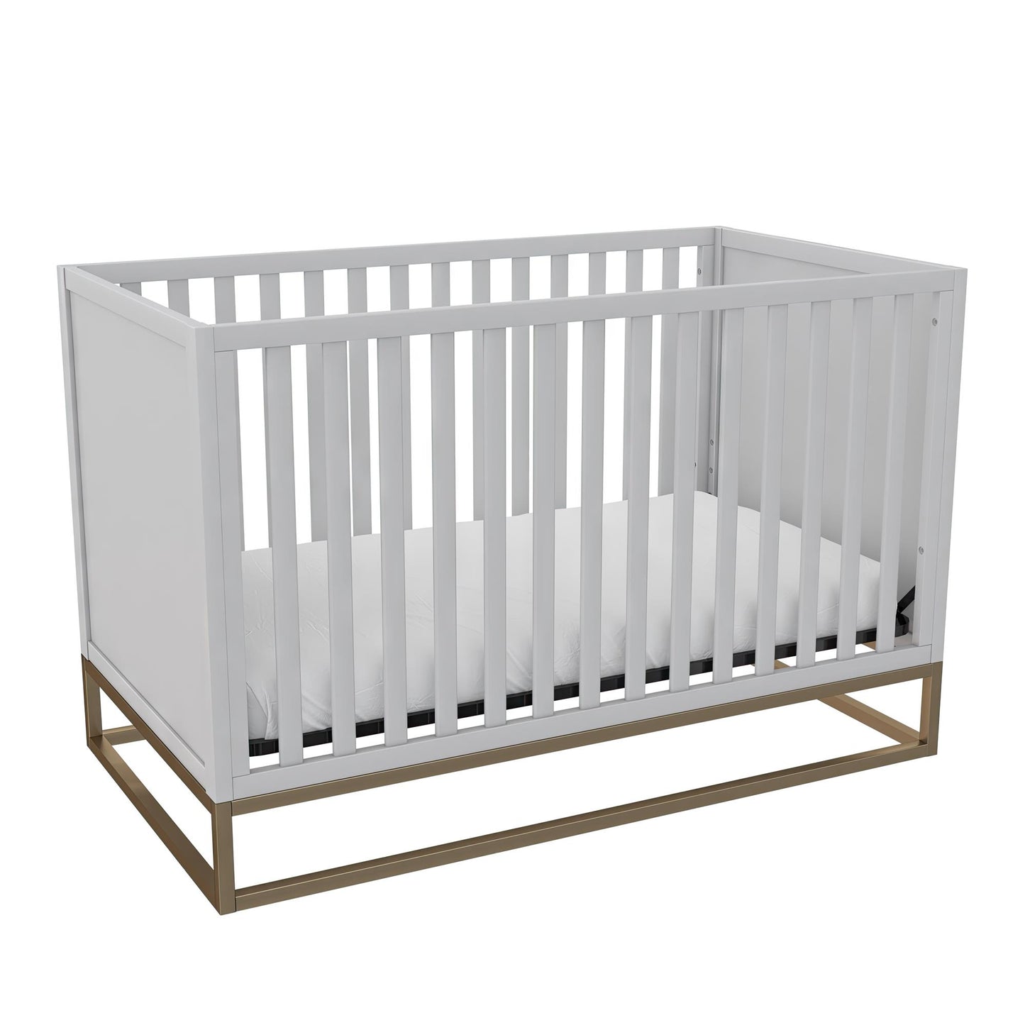 Haven 3 in 1 Metal Base Crib - Dove Gray