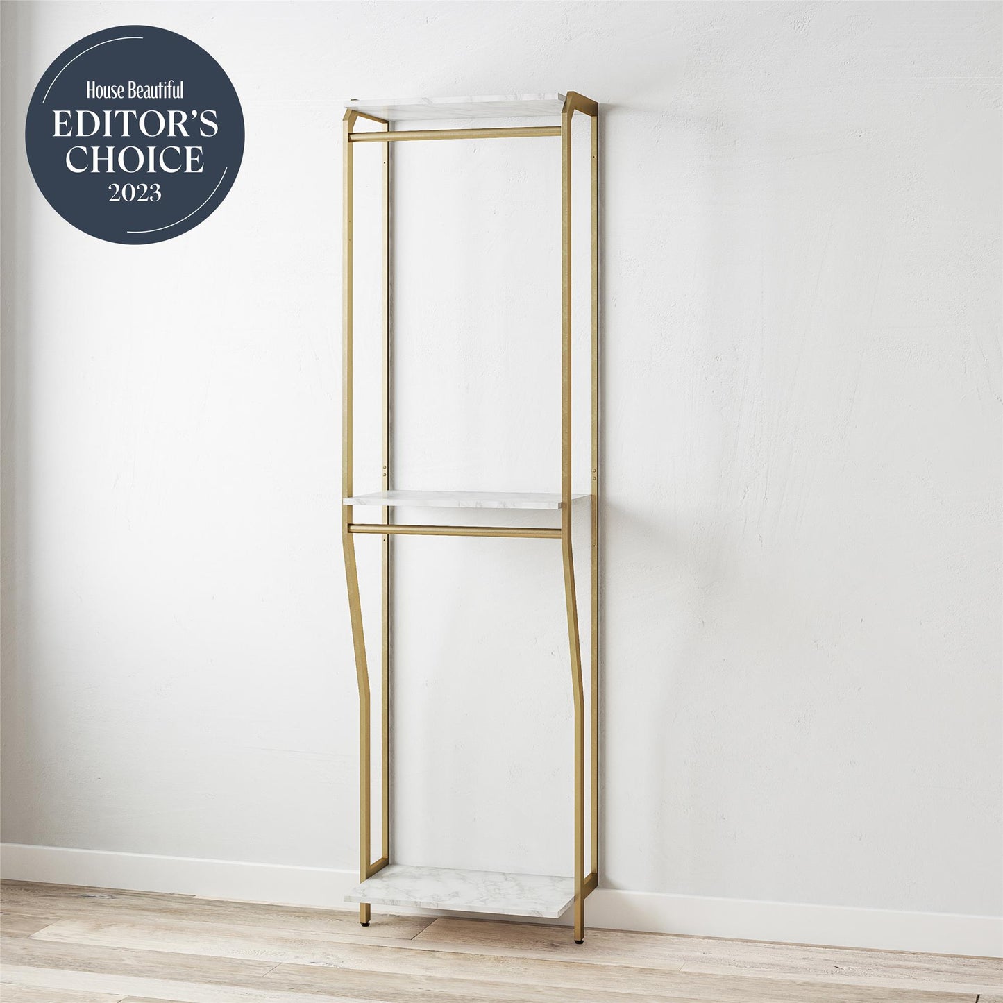 Gwyneth Closet - Hanging Rods - White marble