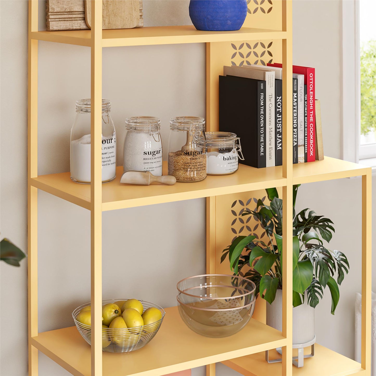 Annie Retro Bookcase - Sunlight Yellow