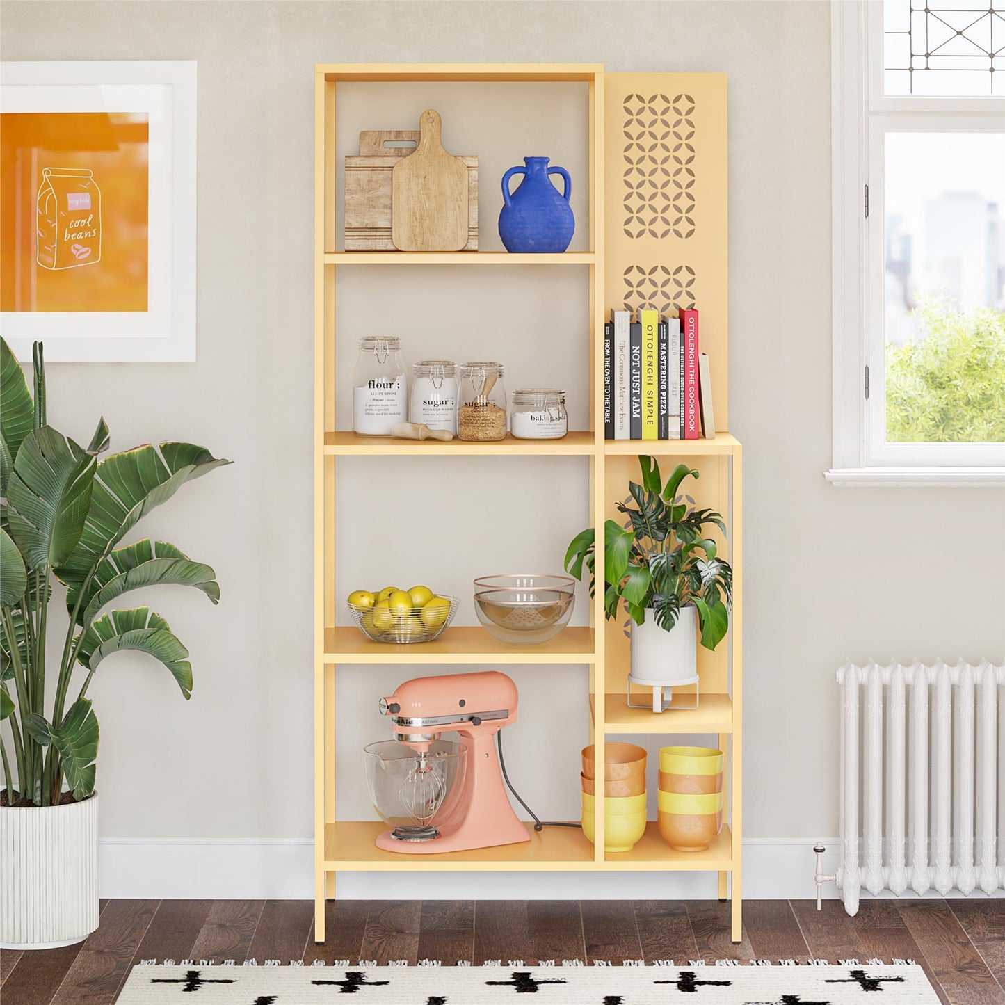 Annie Retro Bookcase - Sunlight Yellow